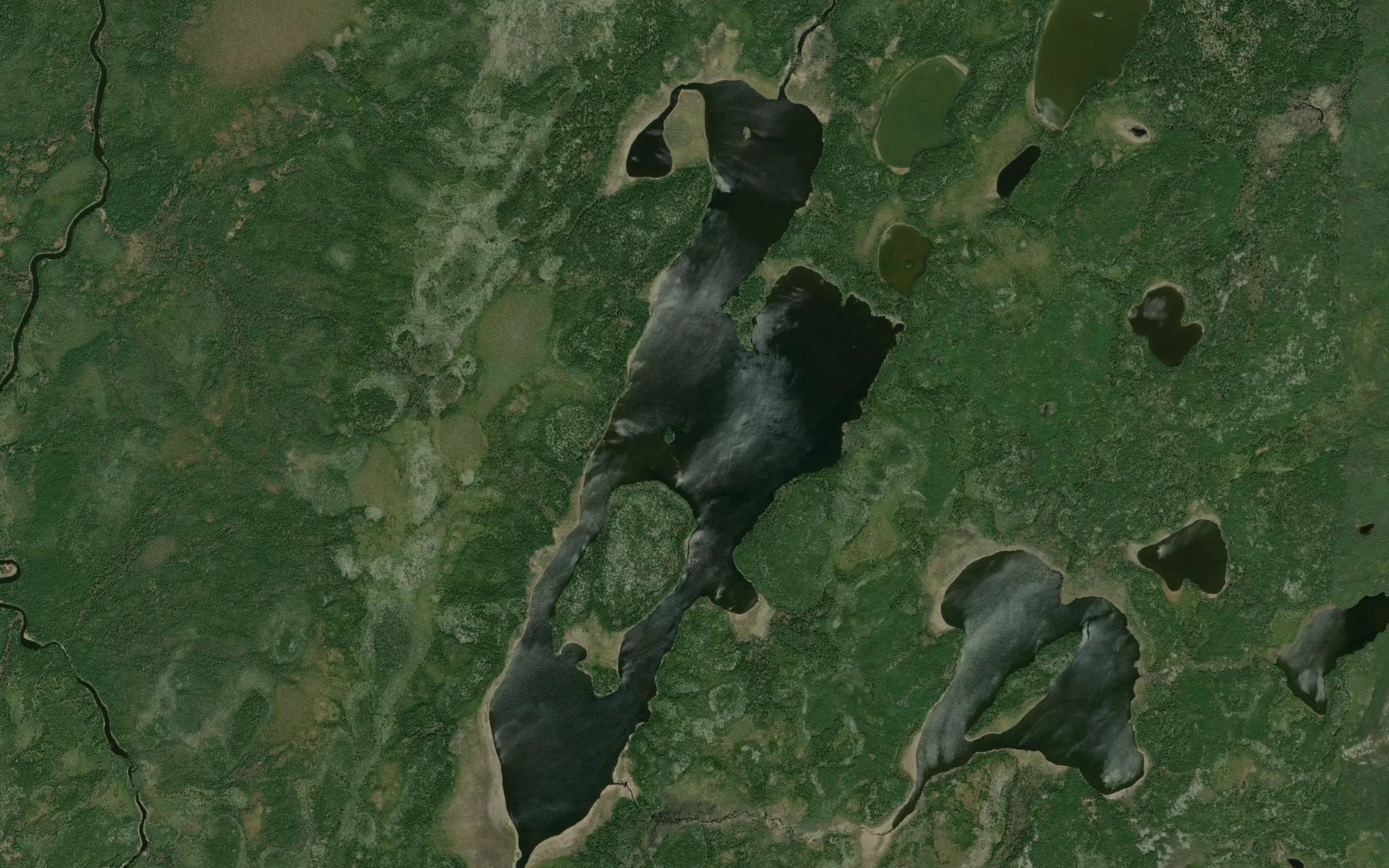 Satellite map of the Cable Lake