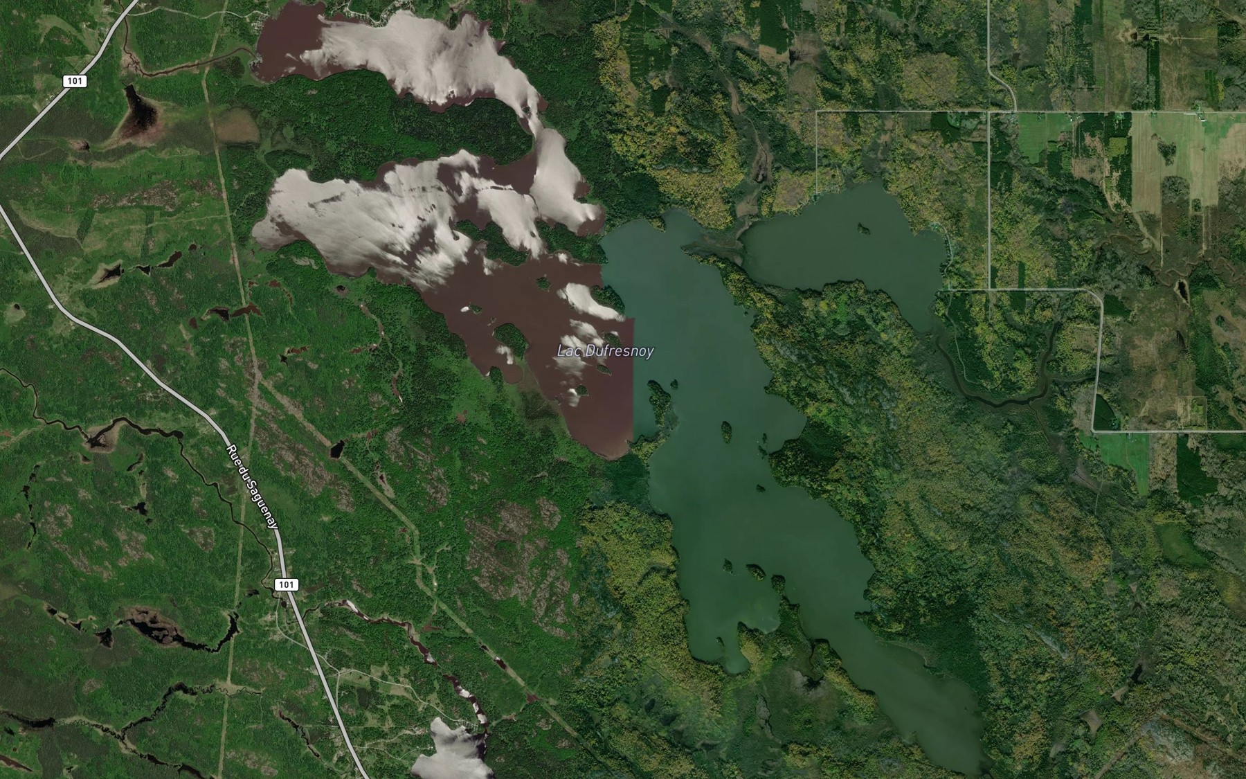 Satellite map of the Lac Dufresnoy