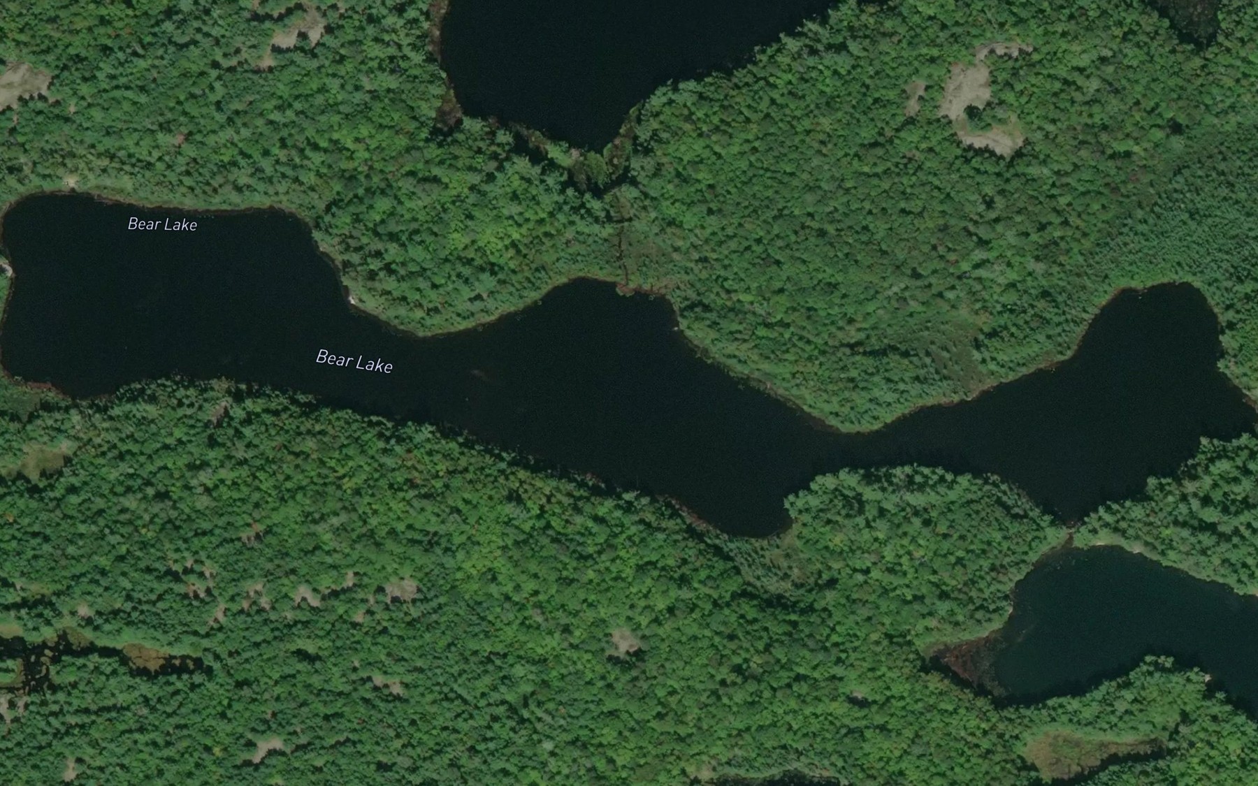 Satellite map of the Bear Lake