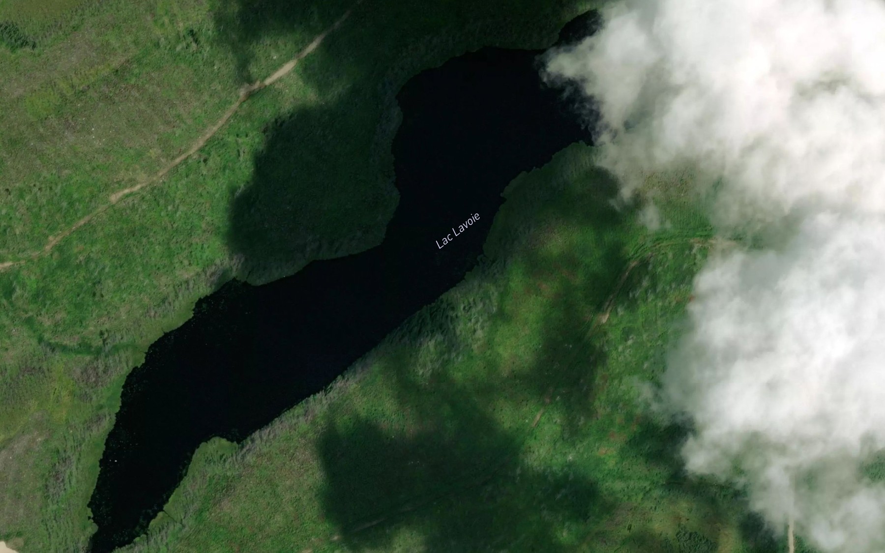 Satellite map of the Lac Lavoie