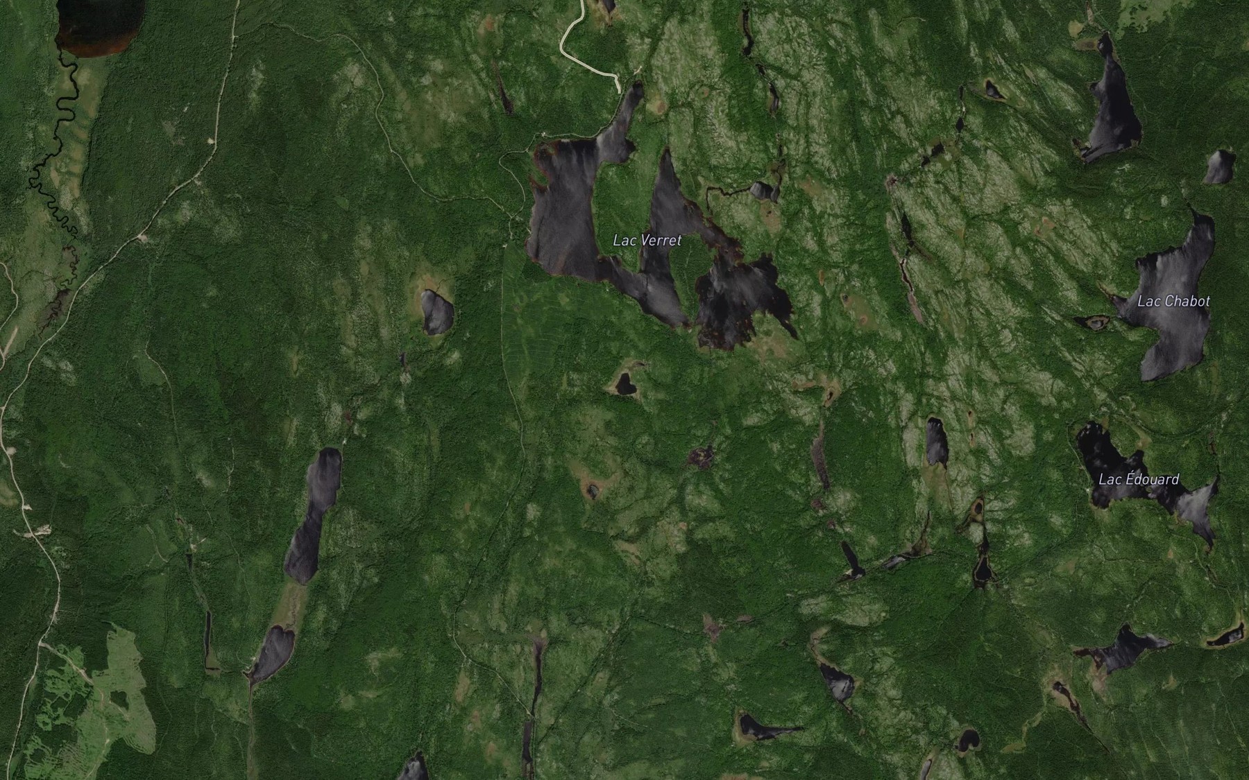Satellite map of the Lac Charlton