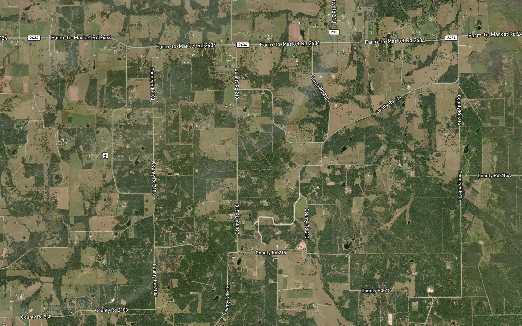 Satellite map of the Spring Branch