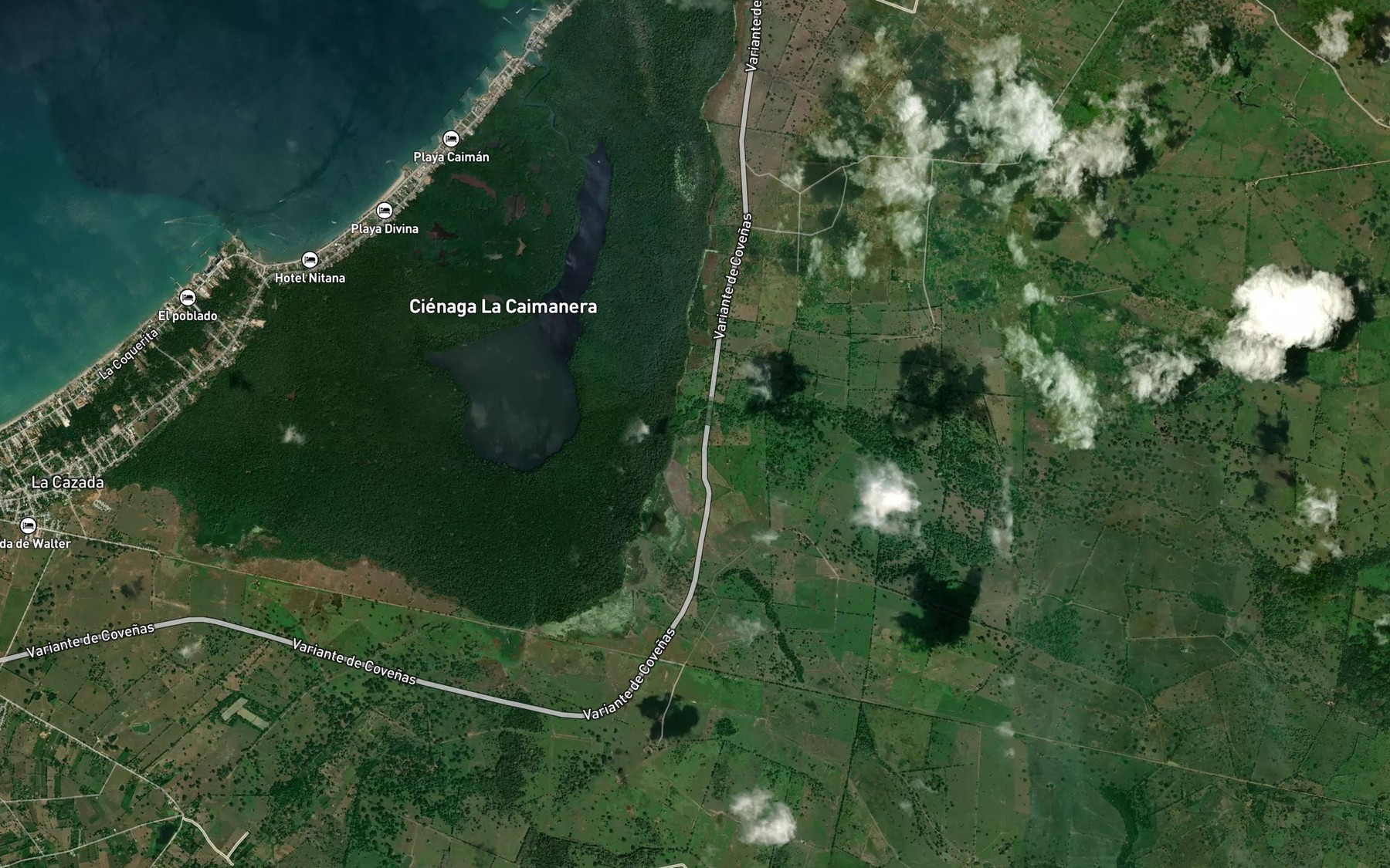 Satellite map of the Arroyo San Antonio