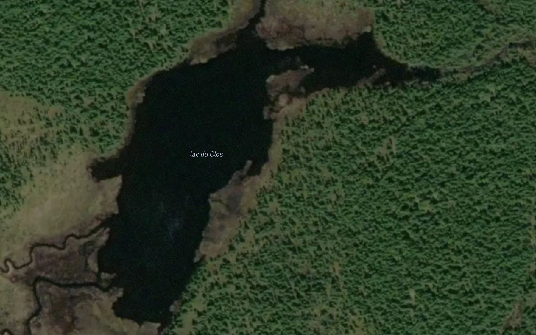 Satellite map of the Lac du Clos