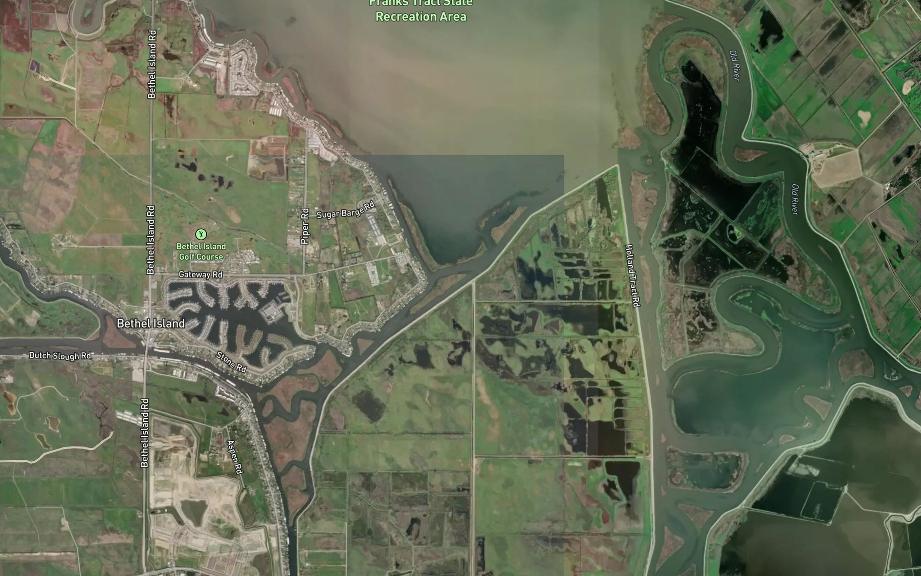Satellite map of the Roosevelt Cut