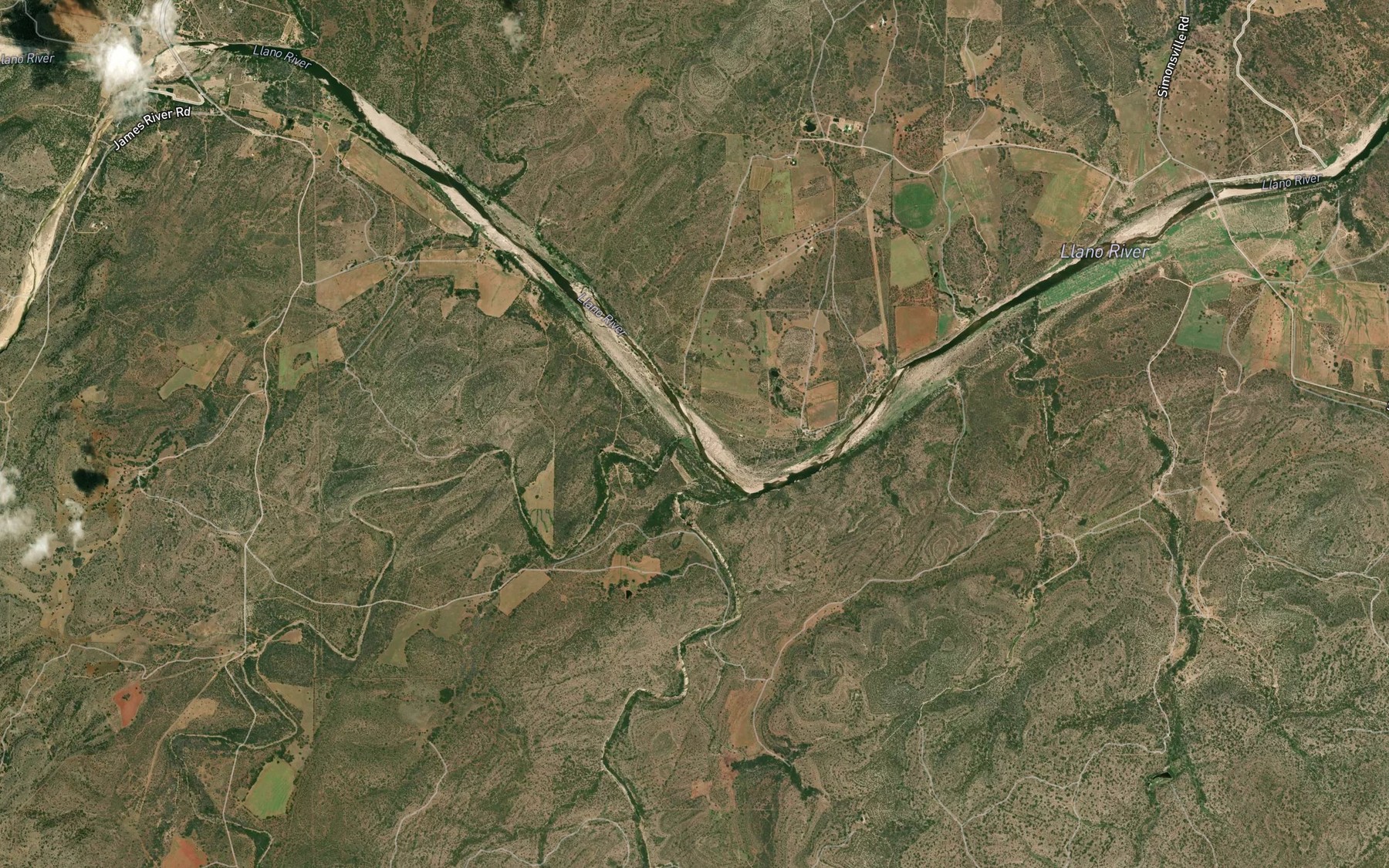 Satellite map of the Schep Creek
