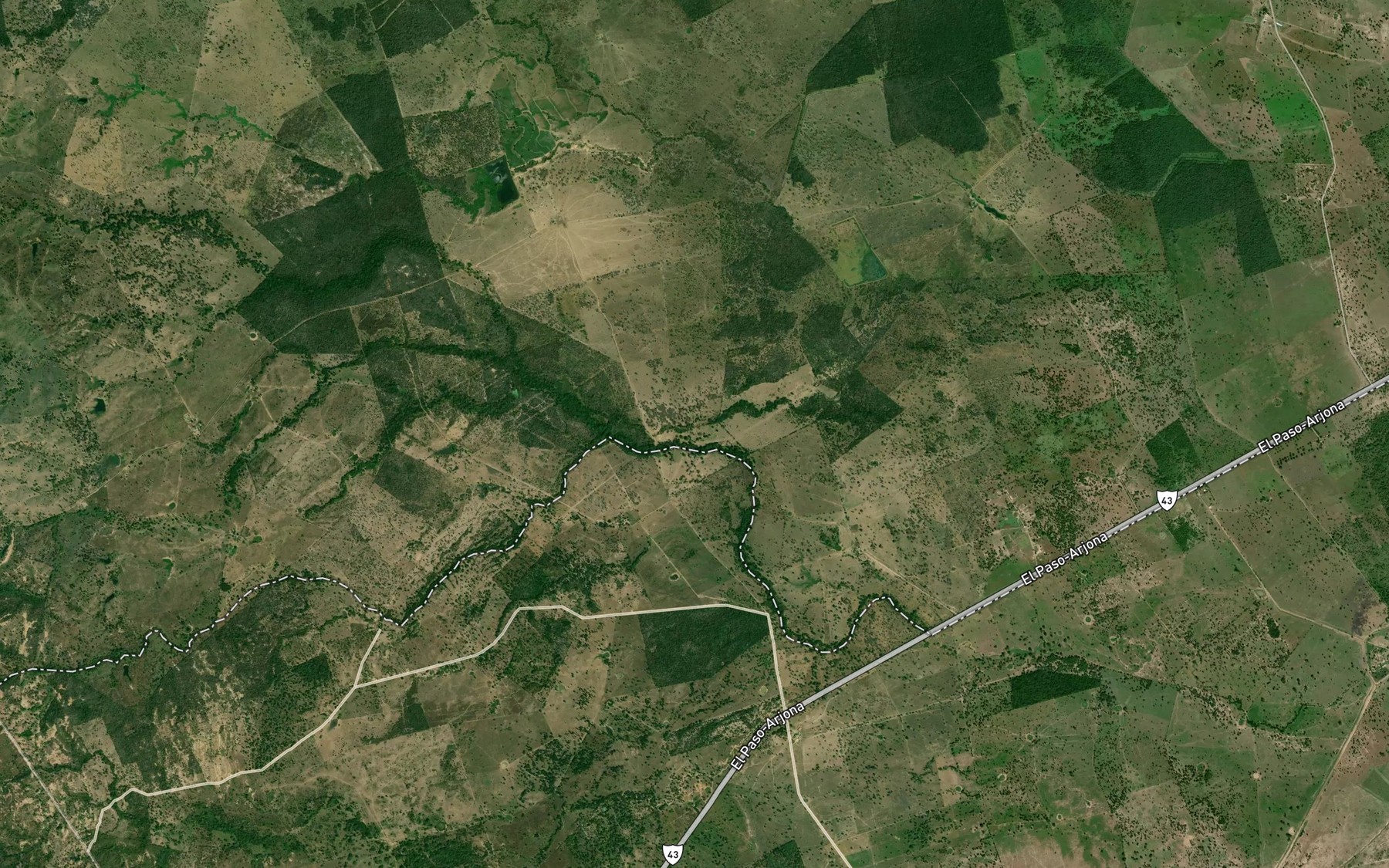Satellite map of the Arroyo Salado