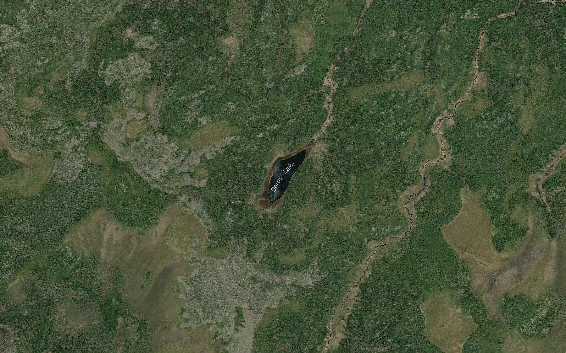 Satellite map of the Dorosh Lake