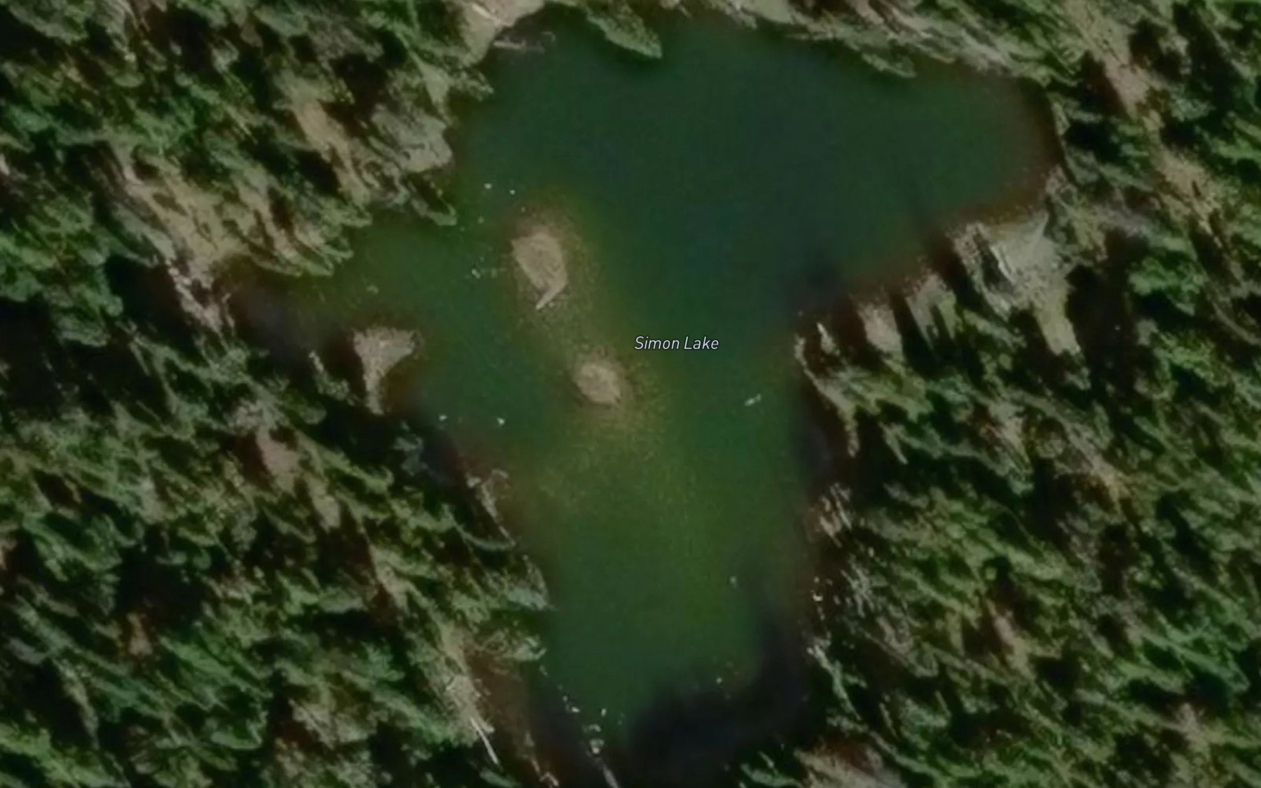 Satellite map of the Simon Lake