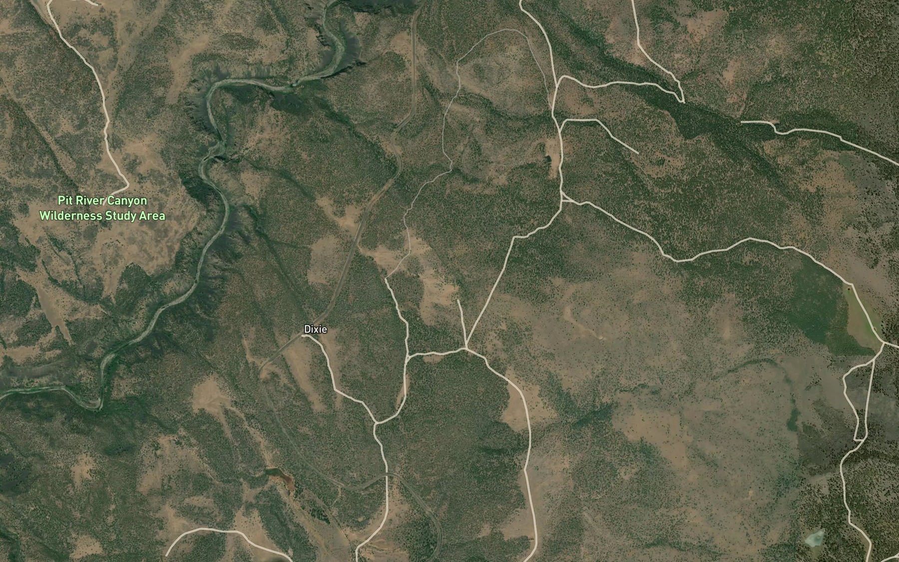 Satellite map of the Hunter Spring