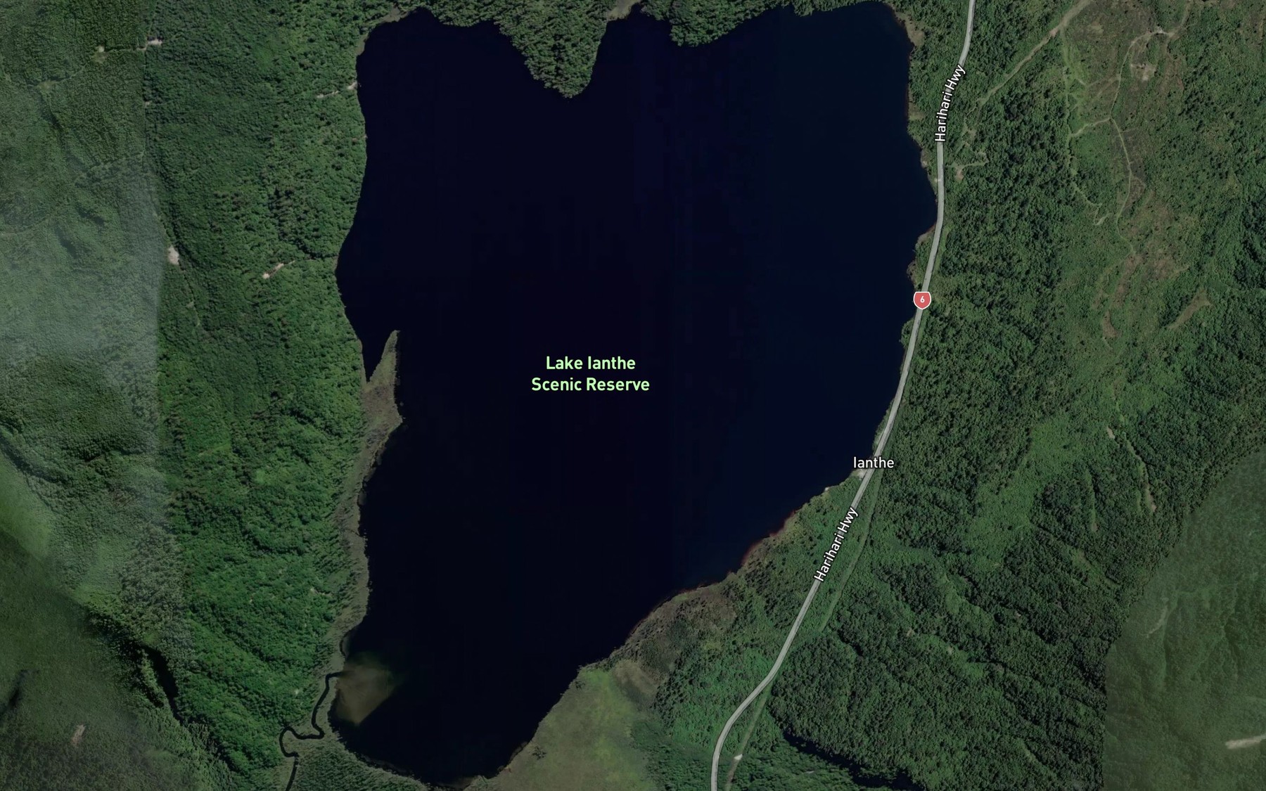 Satellite map of the Lake Ianthe/Matahi