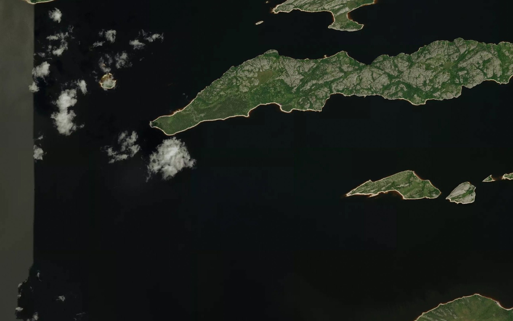 Satellite map of the Lac Pamiskamis