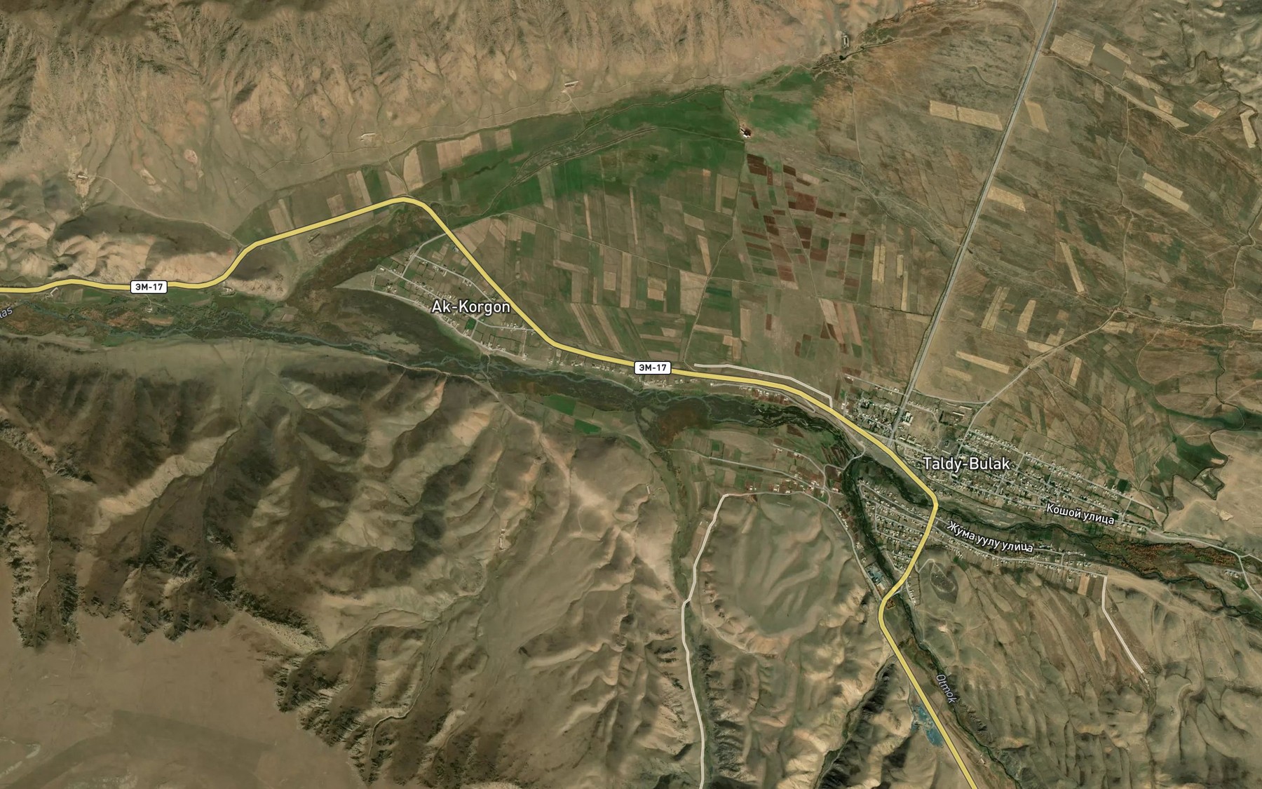 Satellite map of the Dzhel'disu