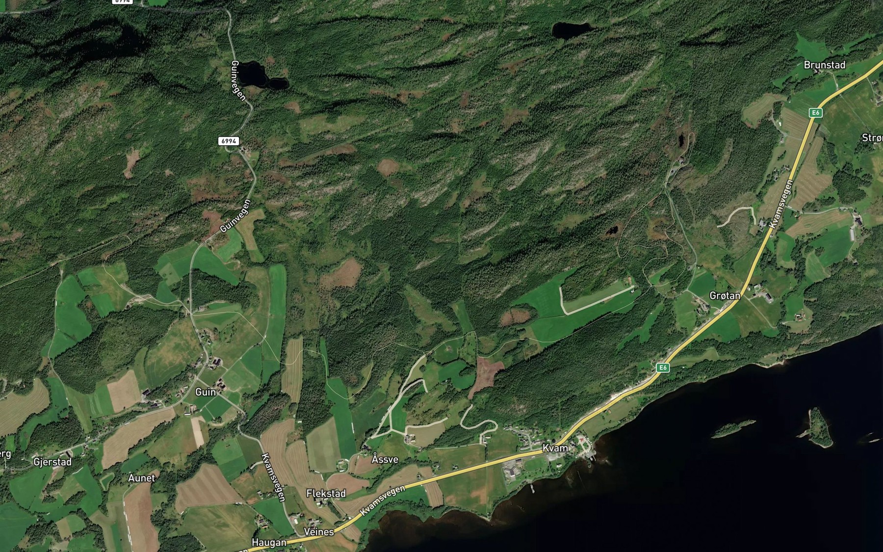 Satellite map of the Slattdalsbekken