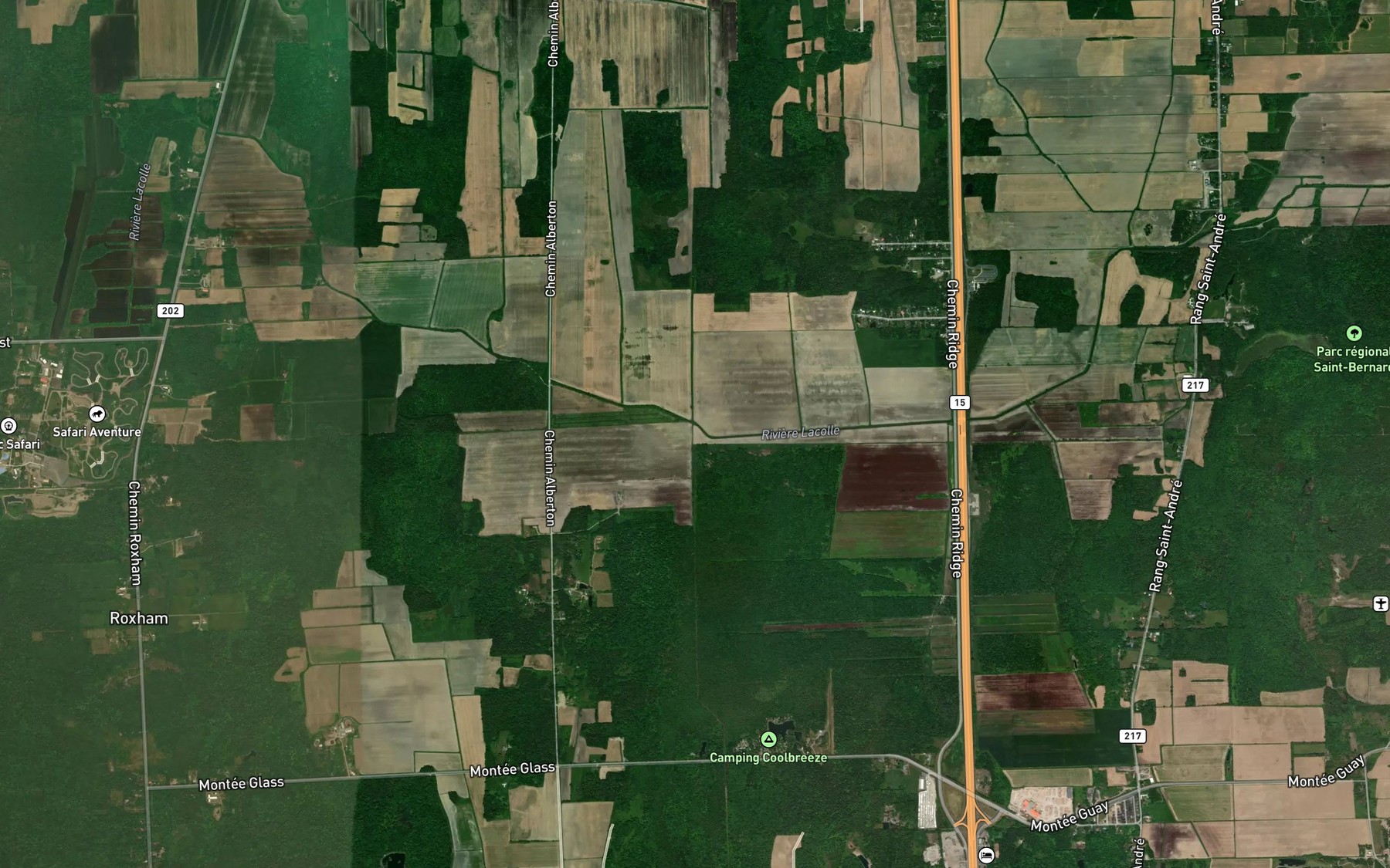 Satellite map of the Cours d'eau Barriere