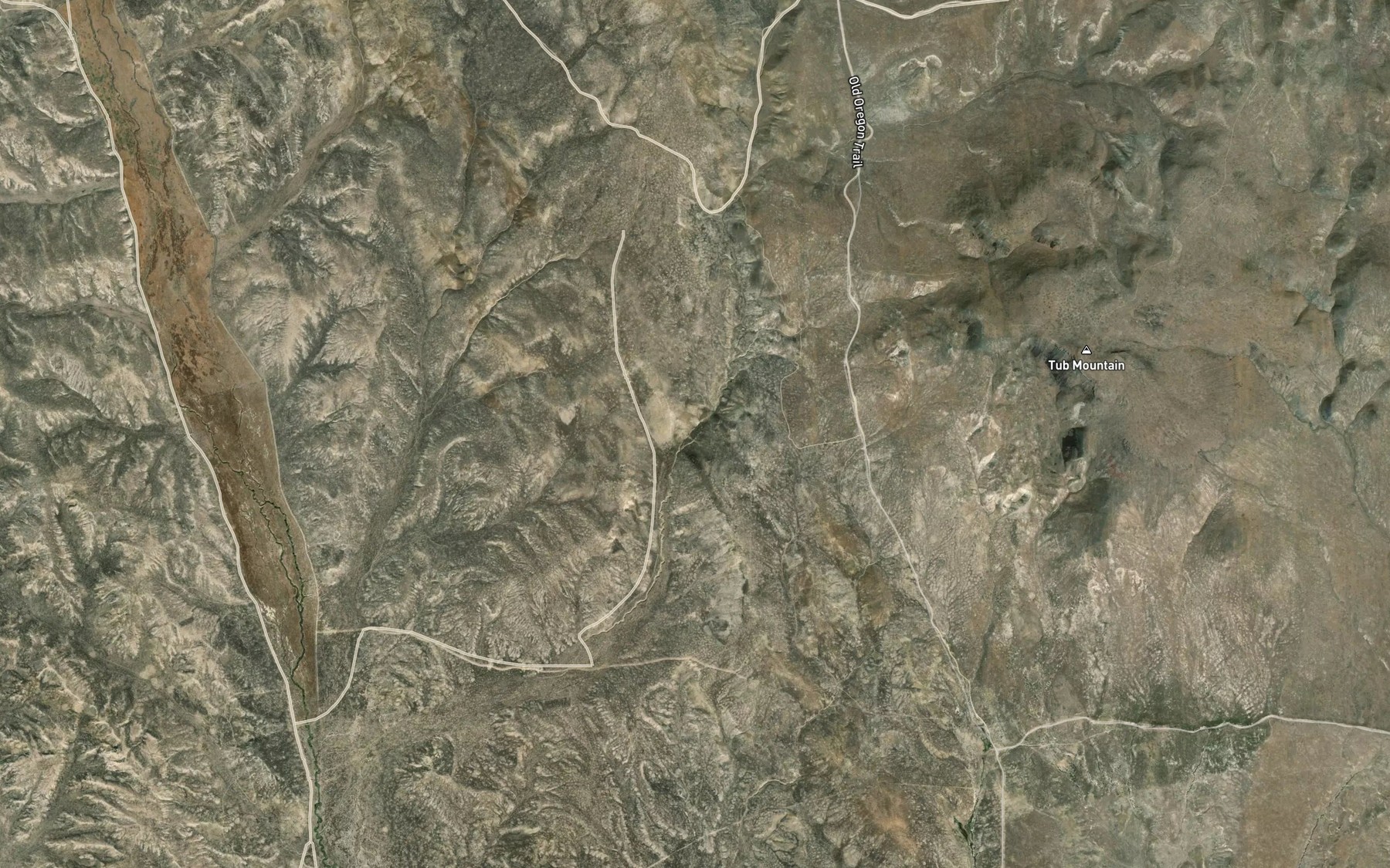 Satellite map of the West Tub Mountain Reservoir