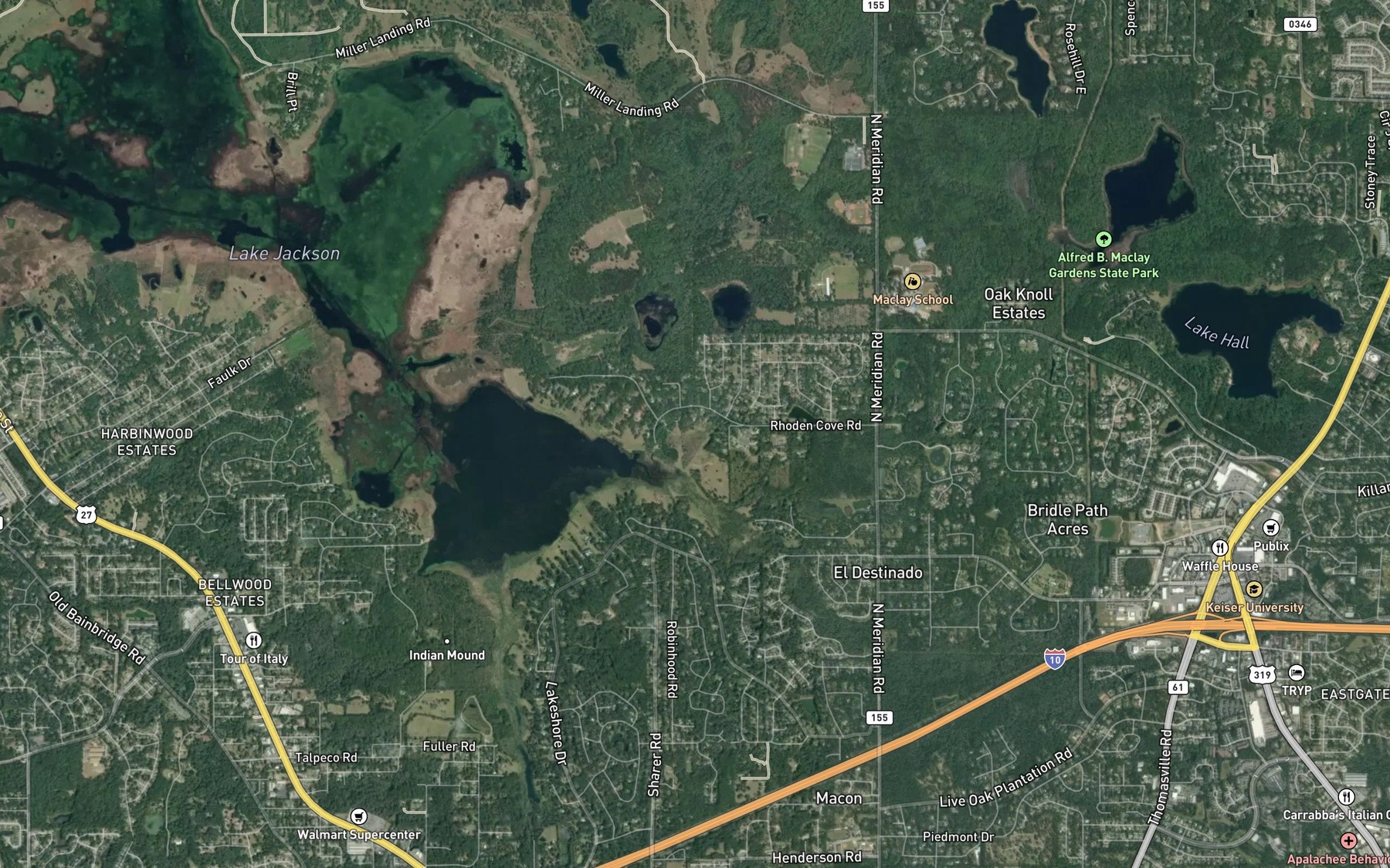 Satellite map of the Rohden Cove