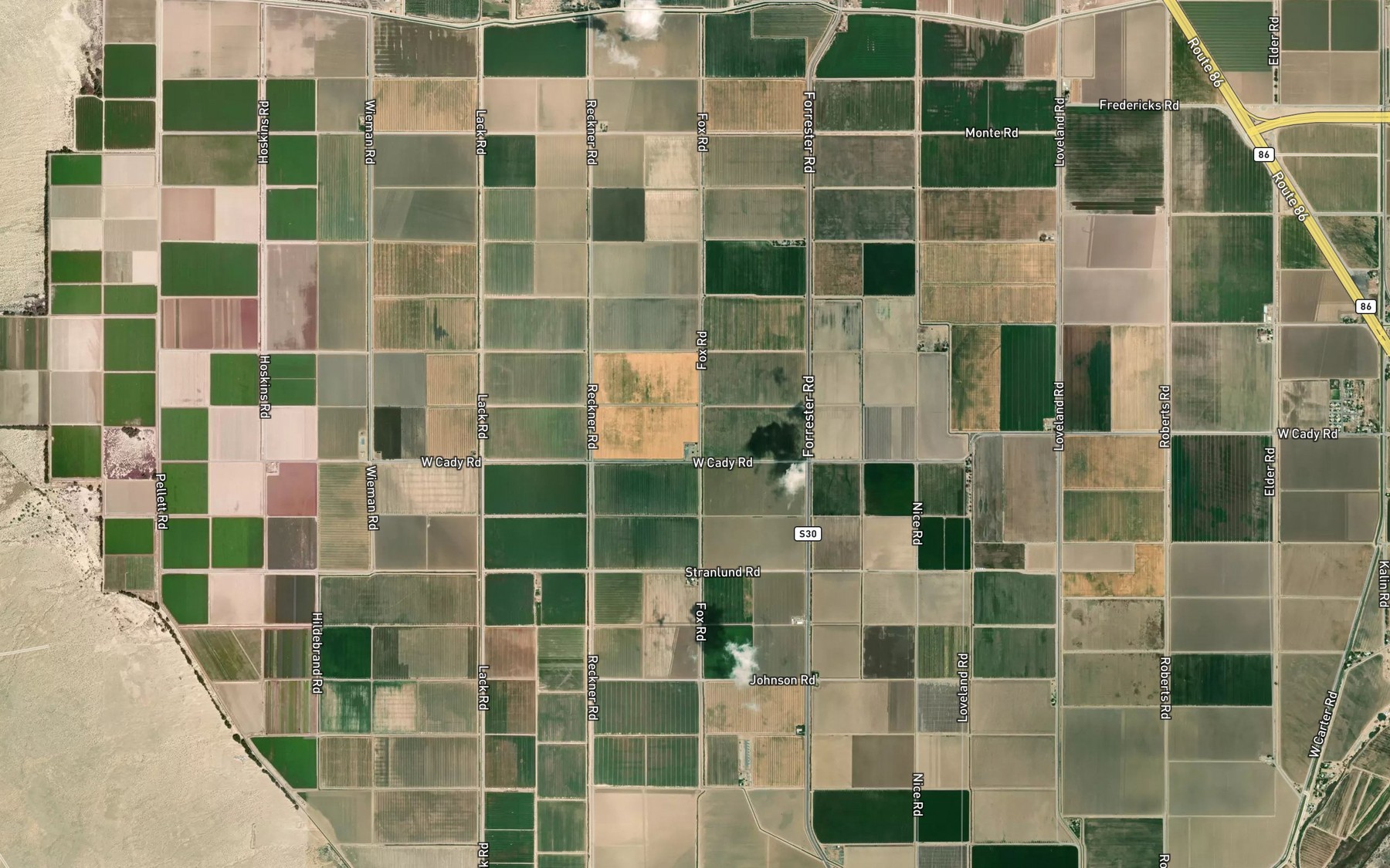 Satellite map of the Tokay Canal