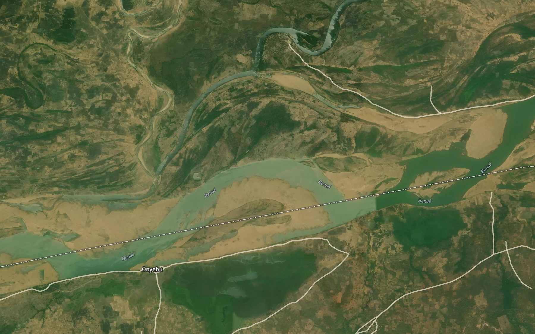 Satellite map of the River Daudau