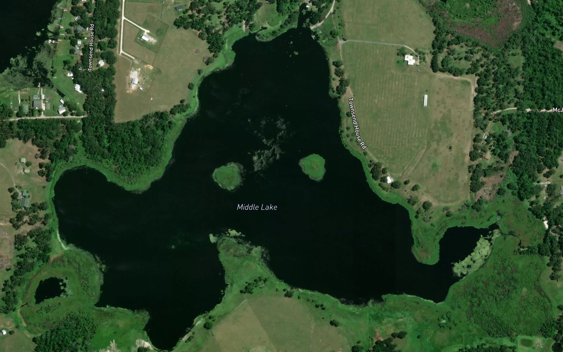 Satellite map of the Middle Lake