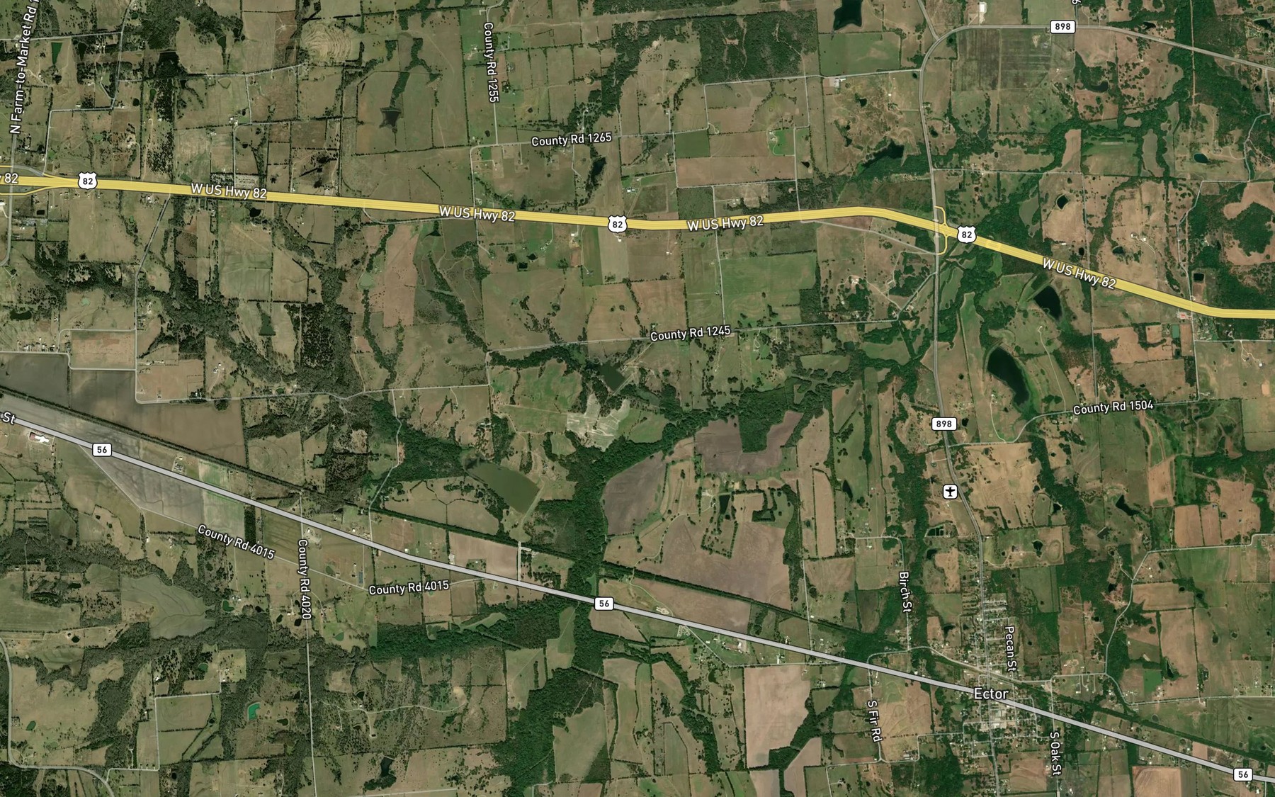 Satellite map of the Soil Conservation Service Site 8 Reservoir