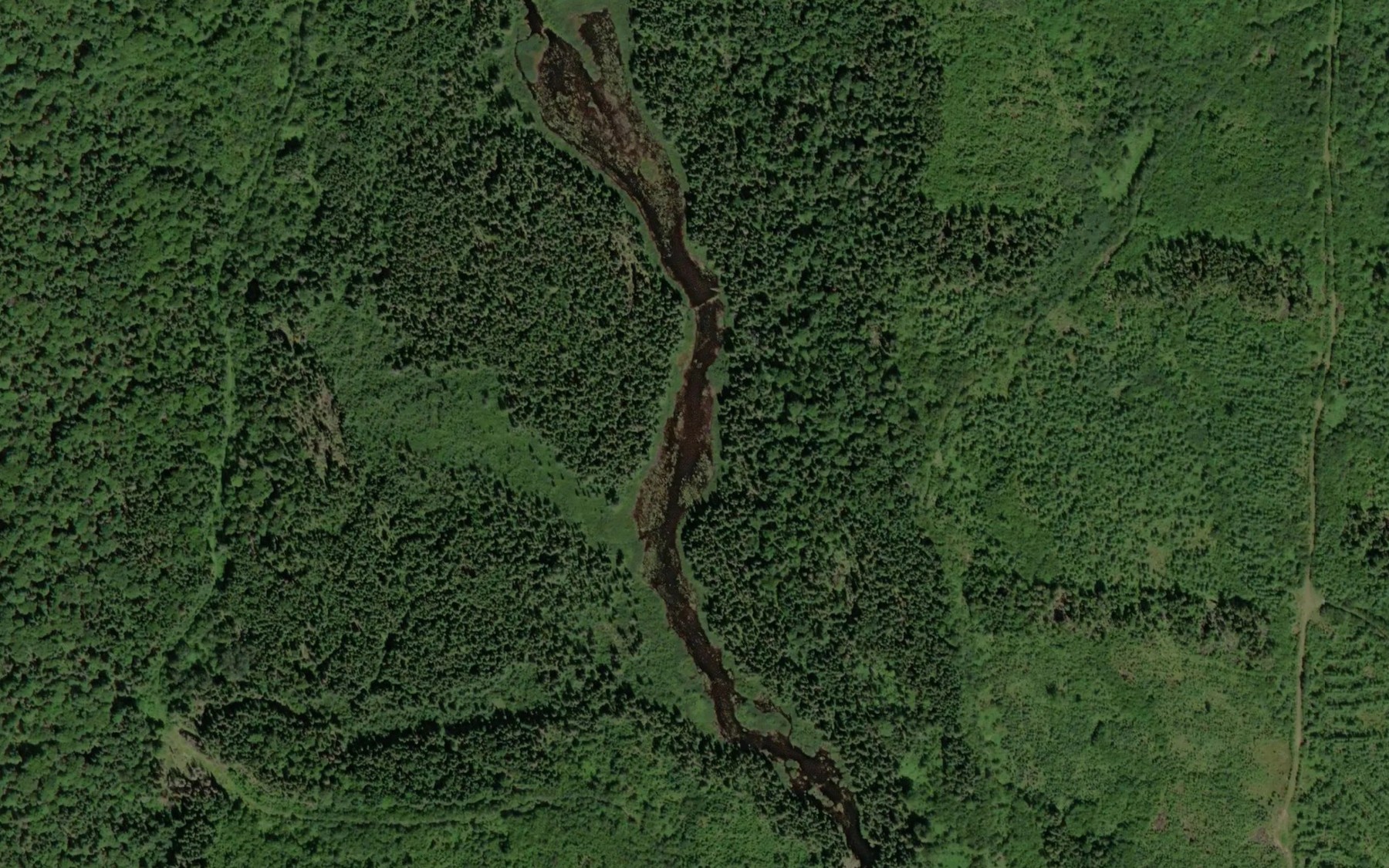Satellite map of the Lac Prevost