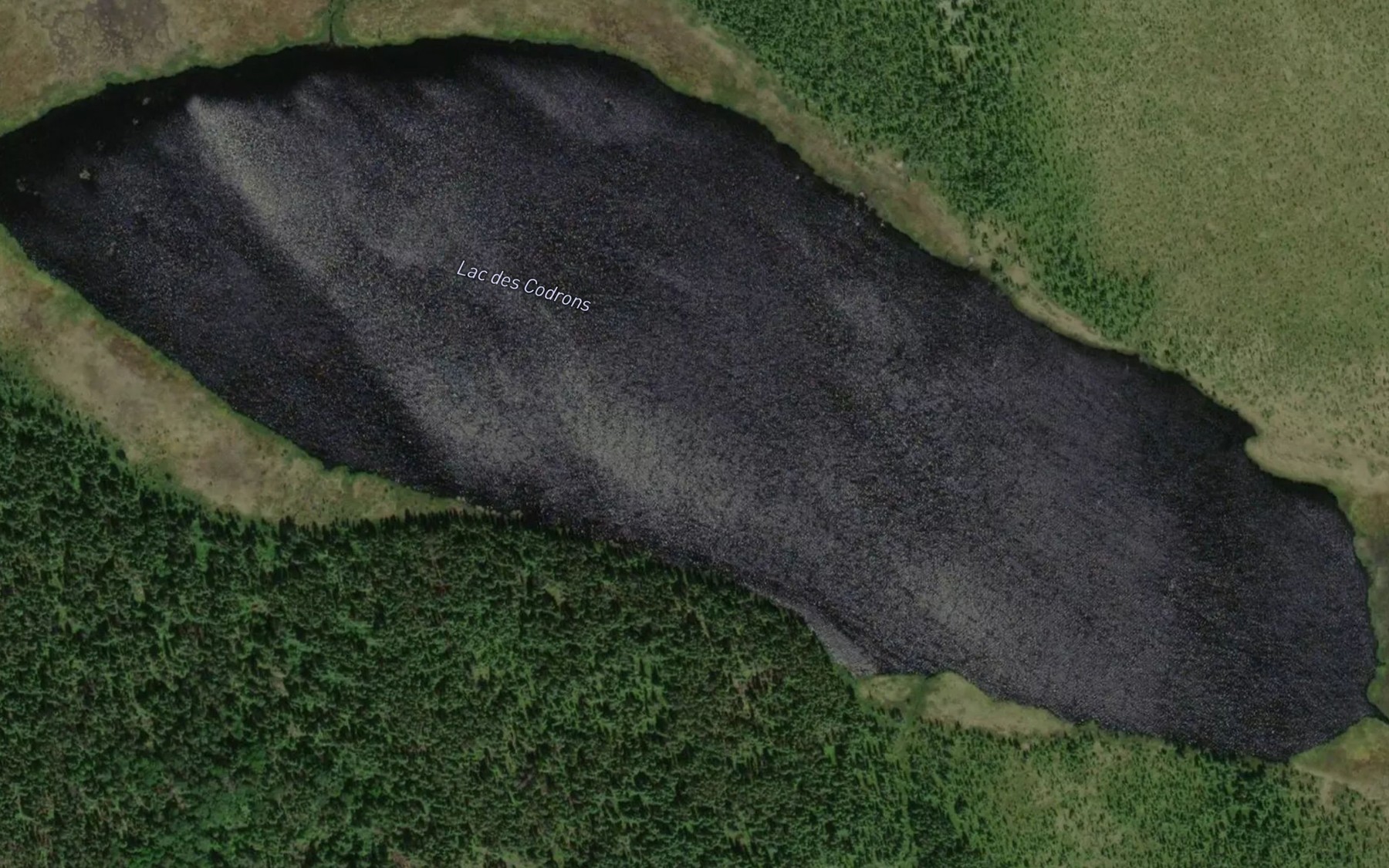 Satellite map of the Lac des Codrons