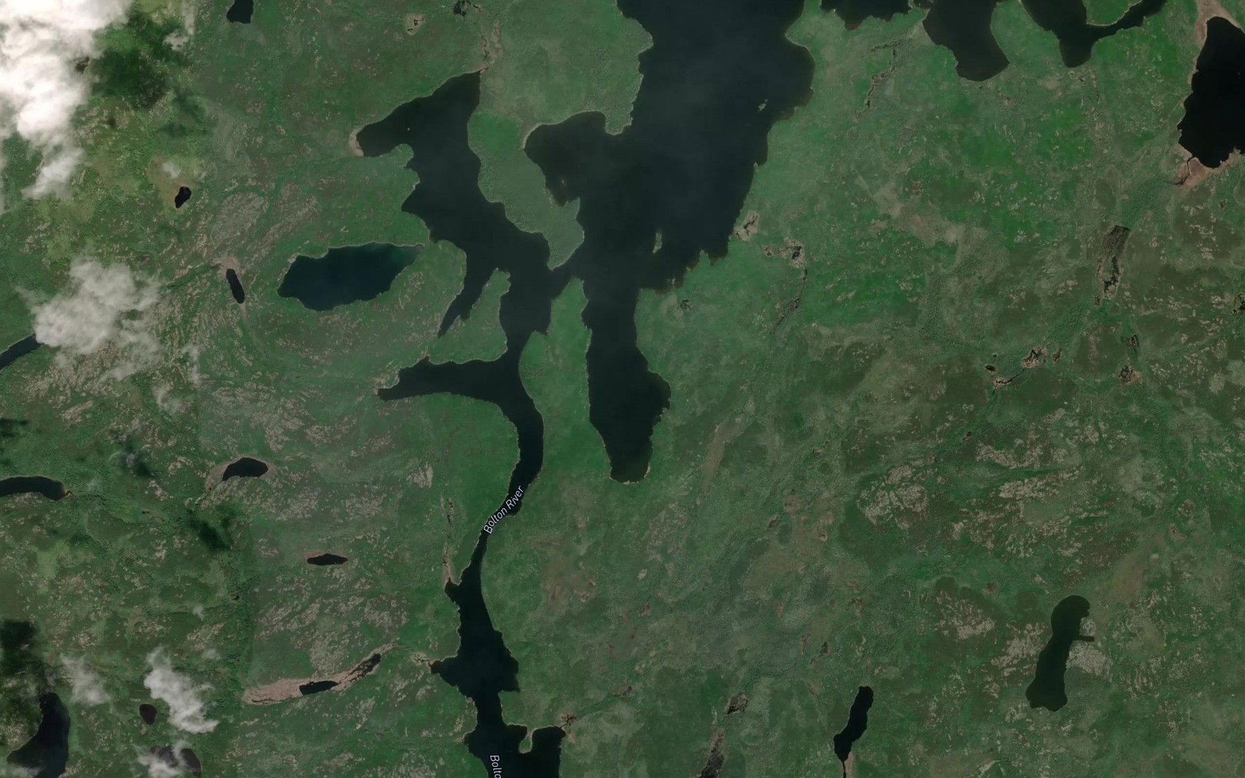 Satellite map of the Tait Bay