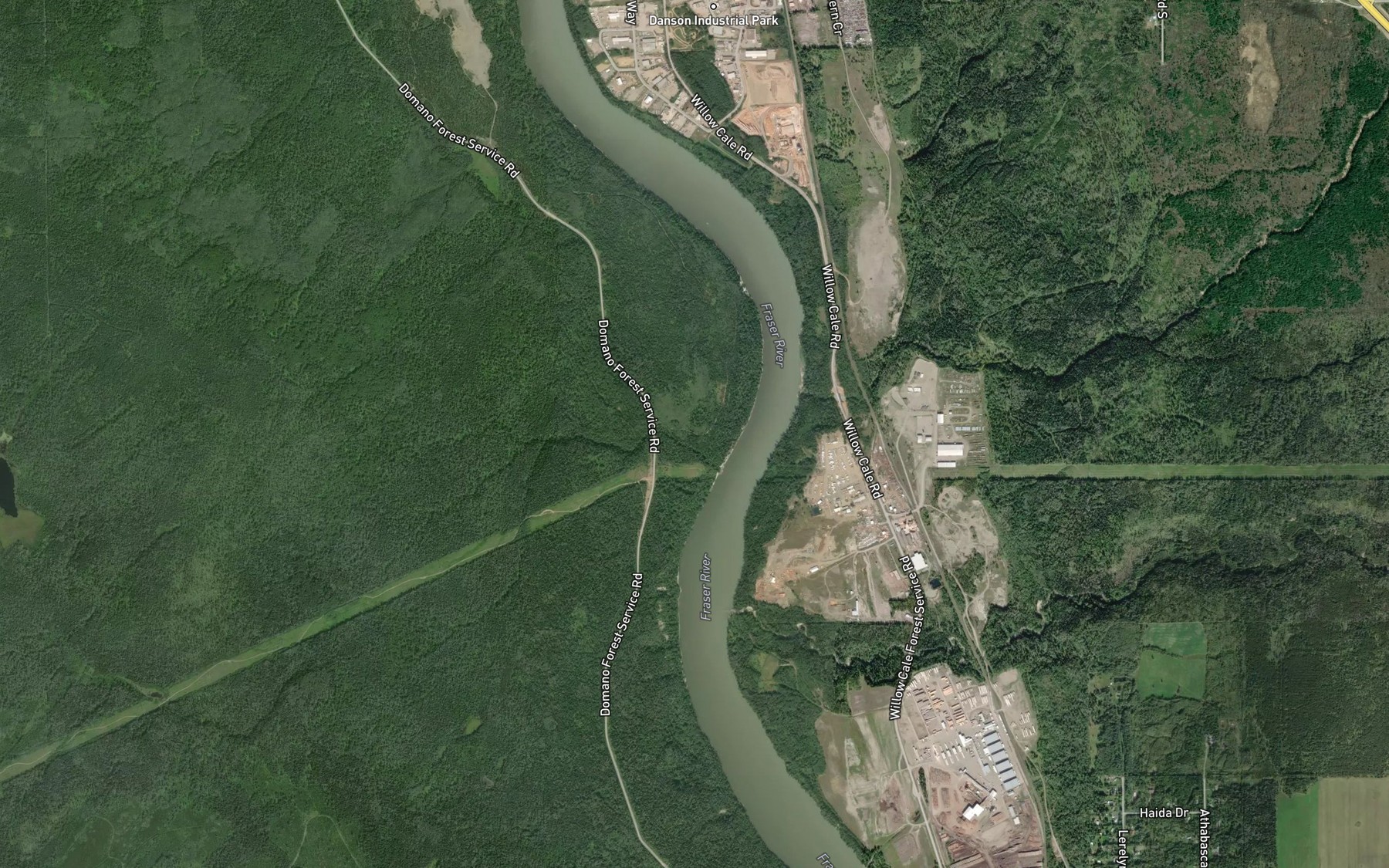 Satellite map of the Tabor Creek