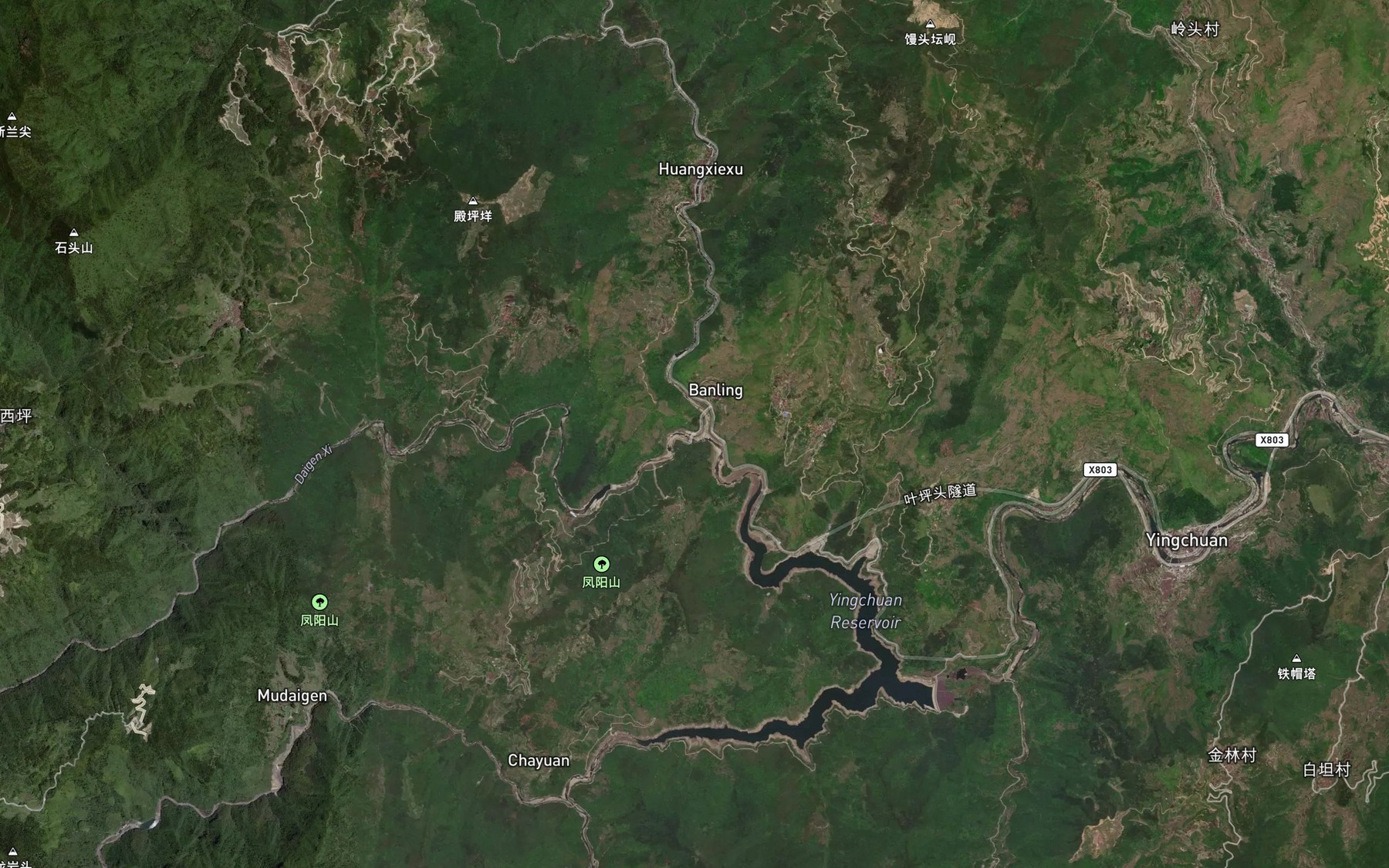 Satellite map of the Daigen Xi