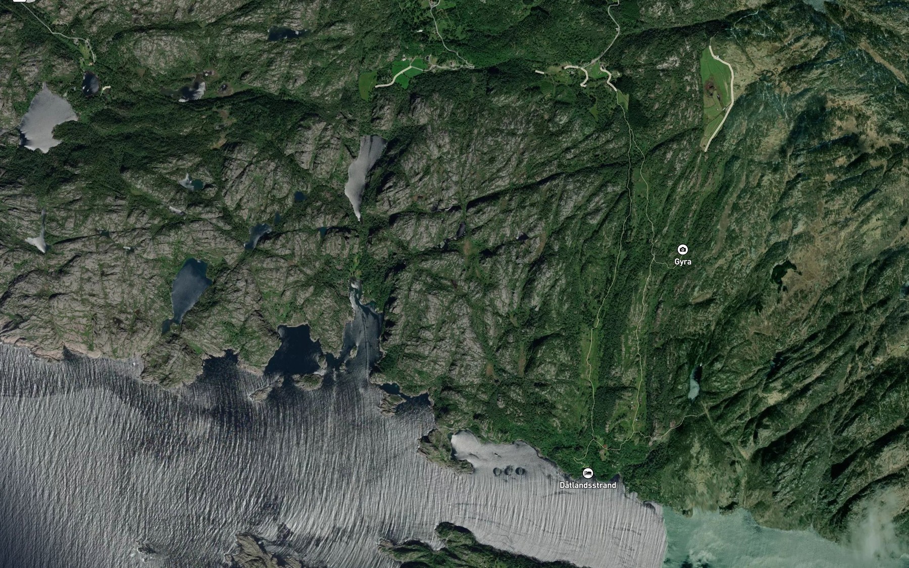 Satellite map of the Heimetjodn