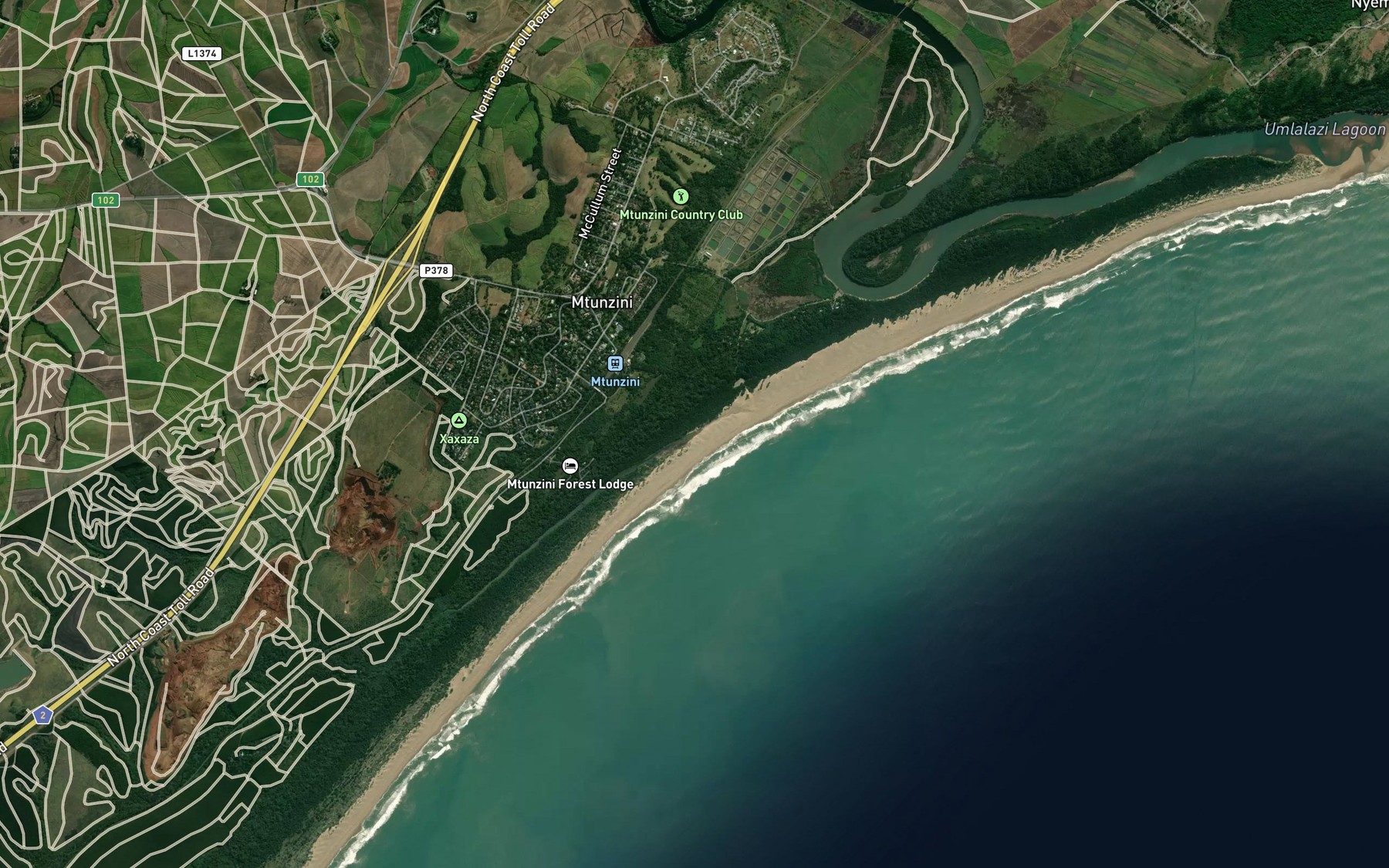 Satellite map of the Siyaya