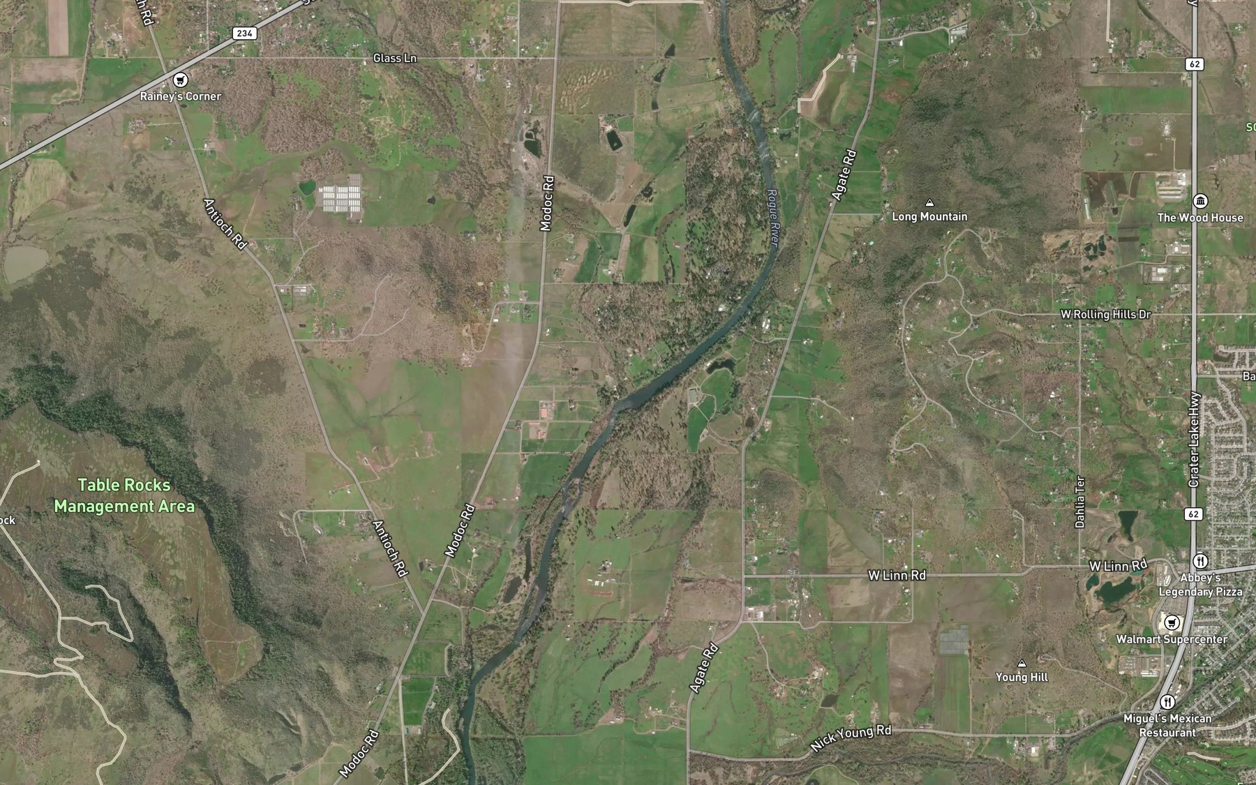 Satellite map of the Constance Creek