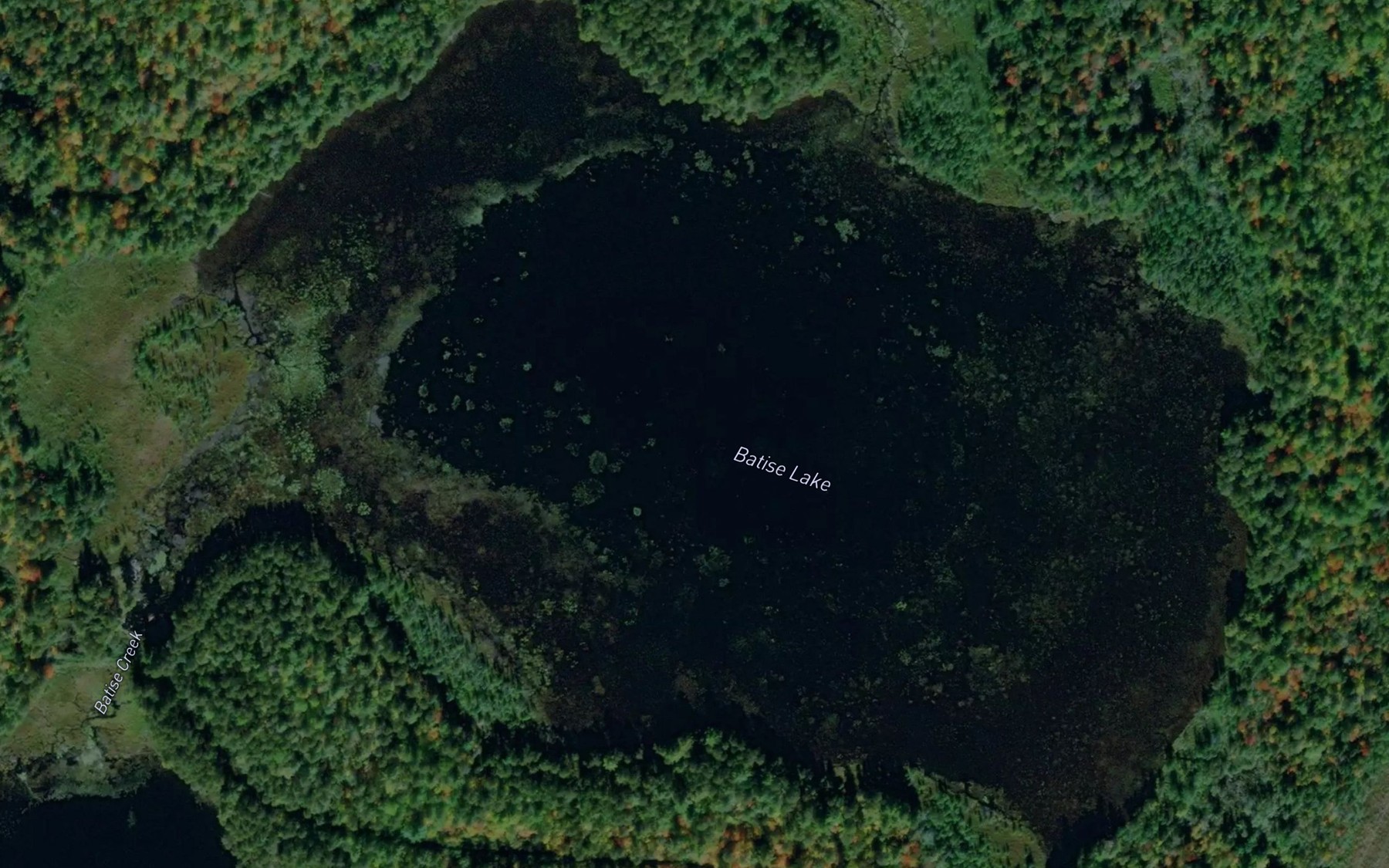 Satellite map of the Batise Lake