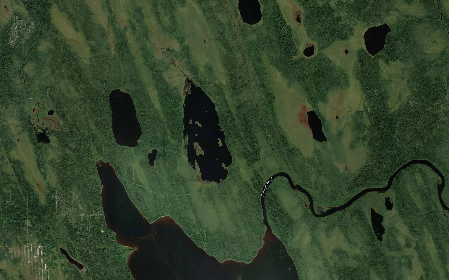 Satellite map of the Stake Lake