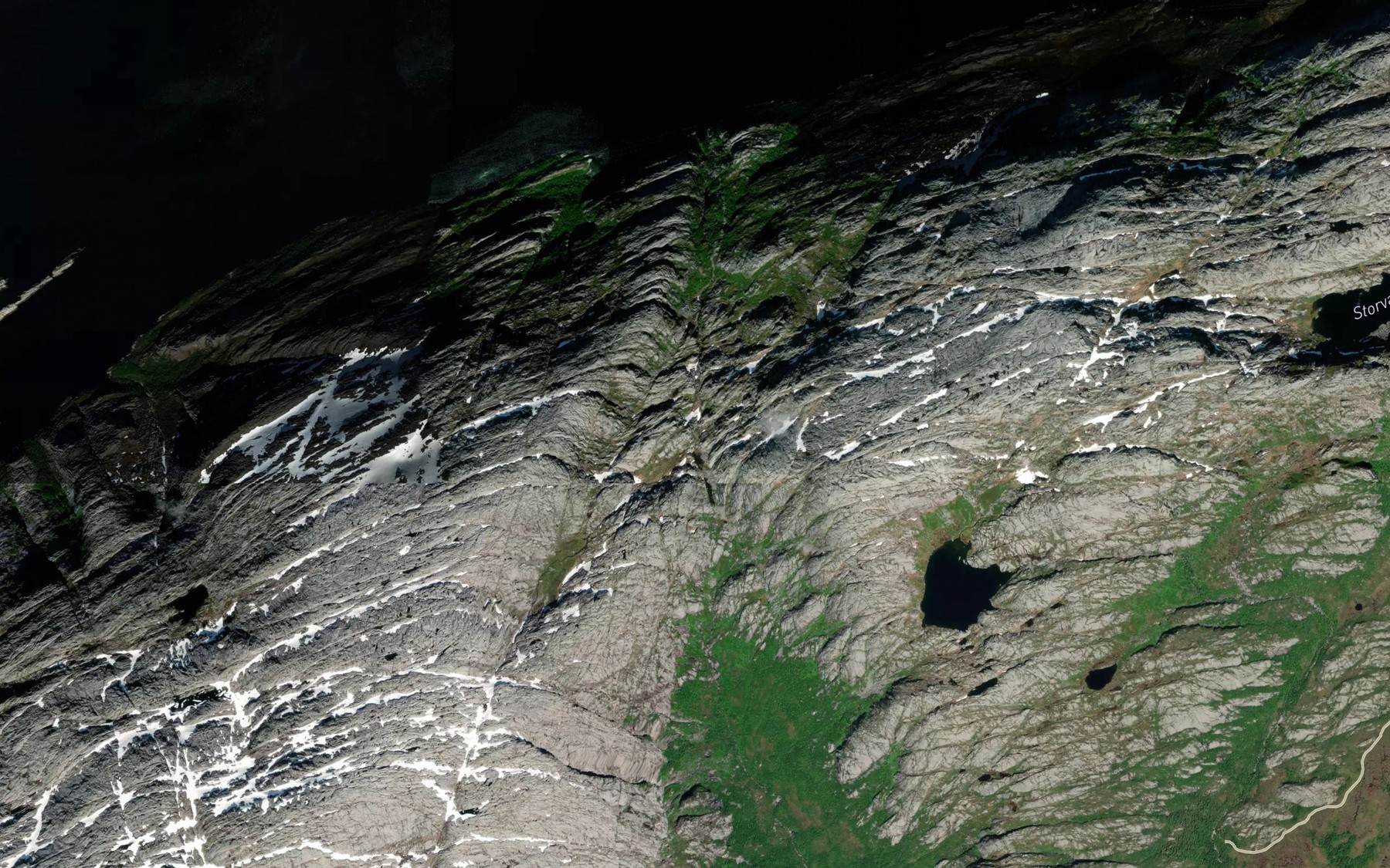 Satellite map of the Kaldkloven