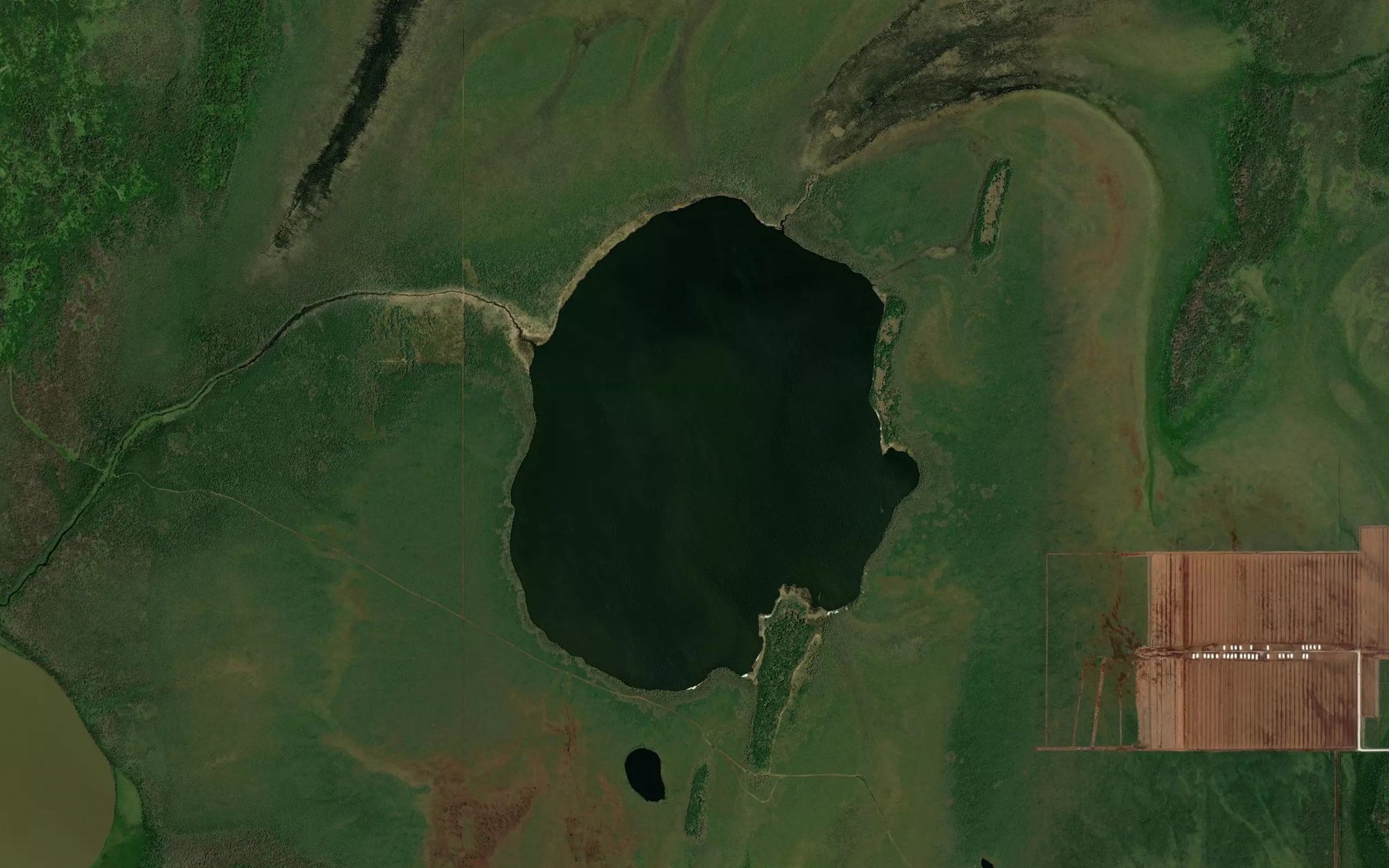 Satellite map of the Deer Lake