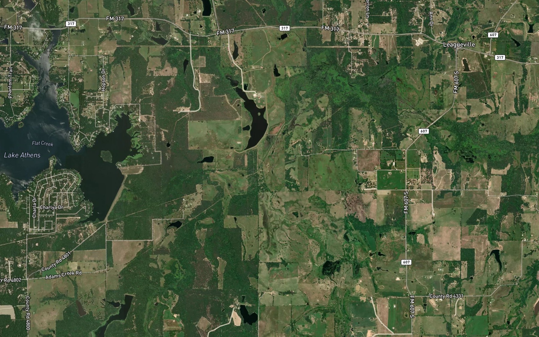 Satellite map of the New York Creek