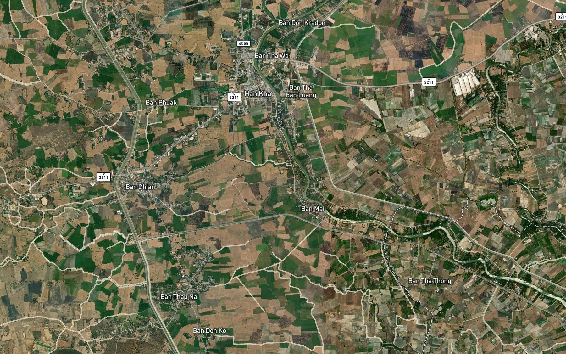 Satellite map of the Khlong Ban Chian