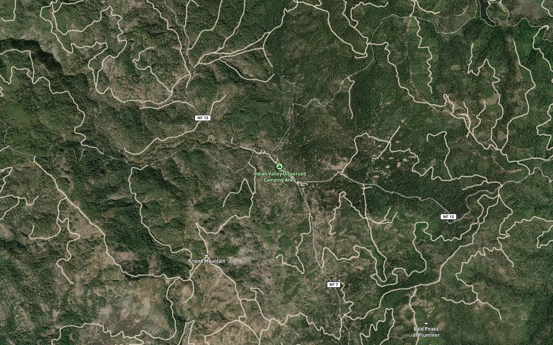Satellite map of the Vaughn Spring