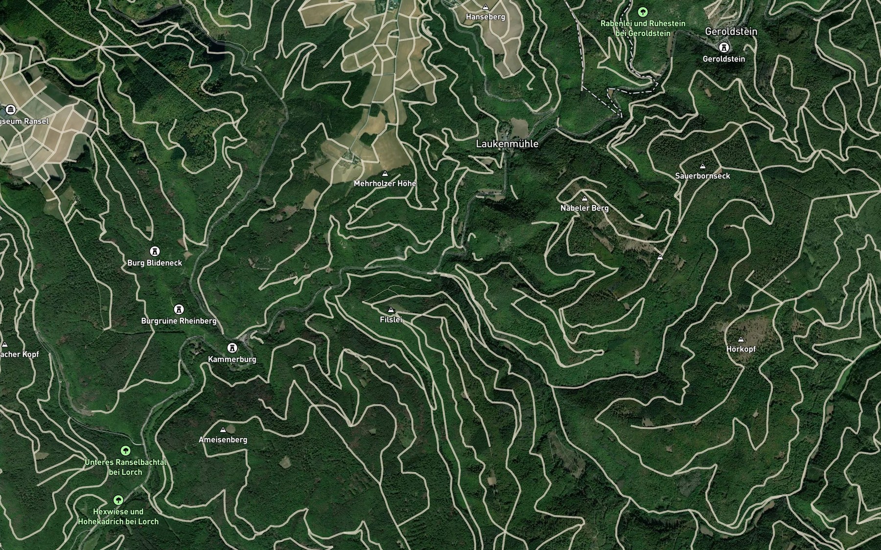 Satellite map of the Ernstbach