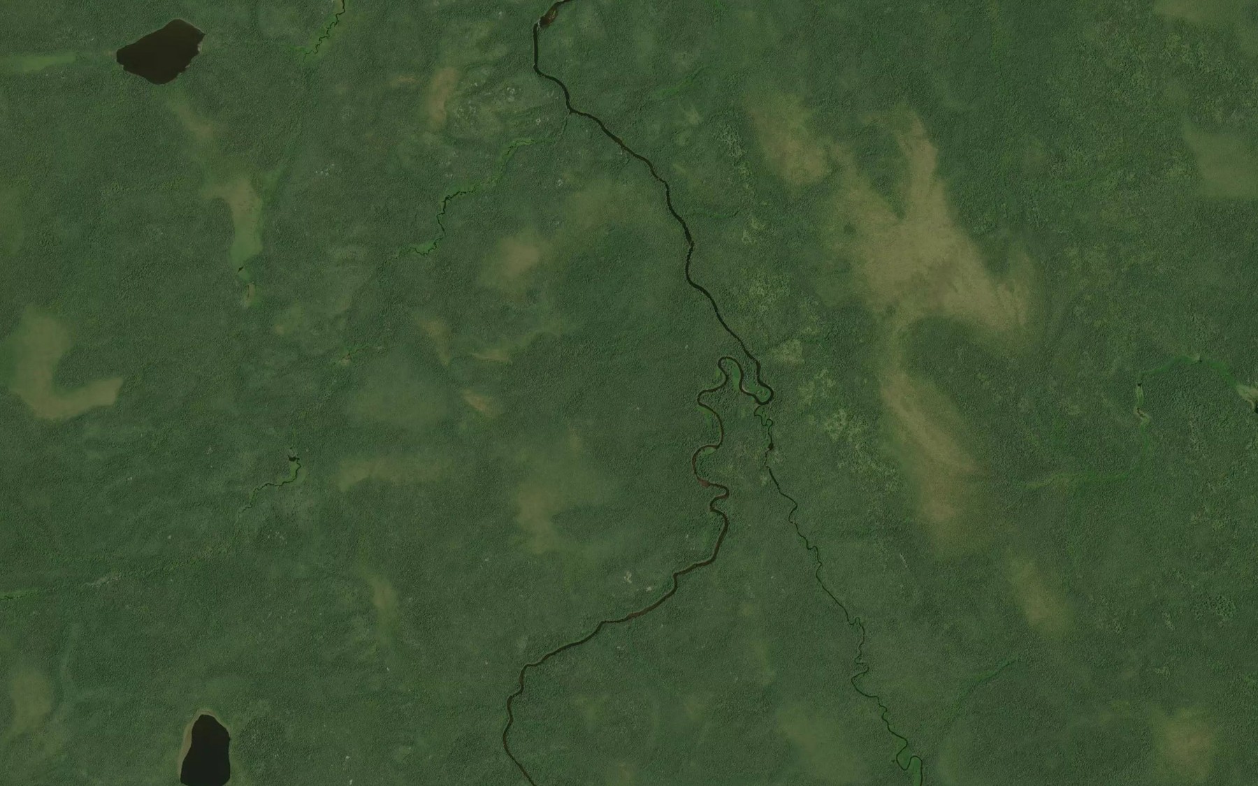 Satellite map of the Singing River