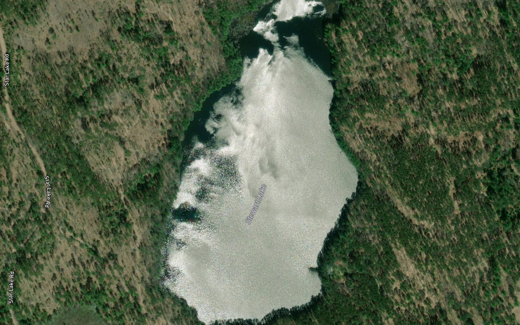 Satellite map of the Stewart Lake