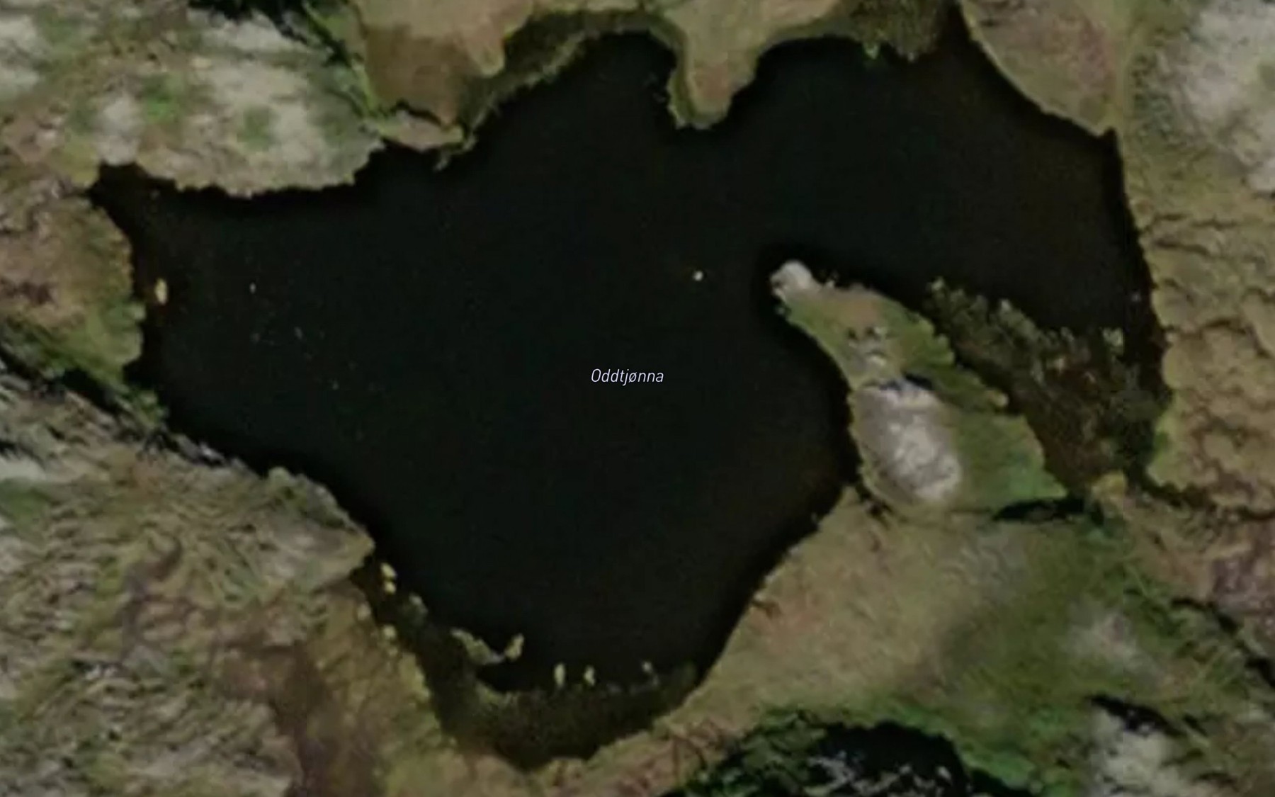 Satellite map of the Oddtjorna