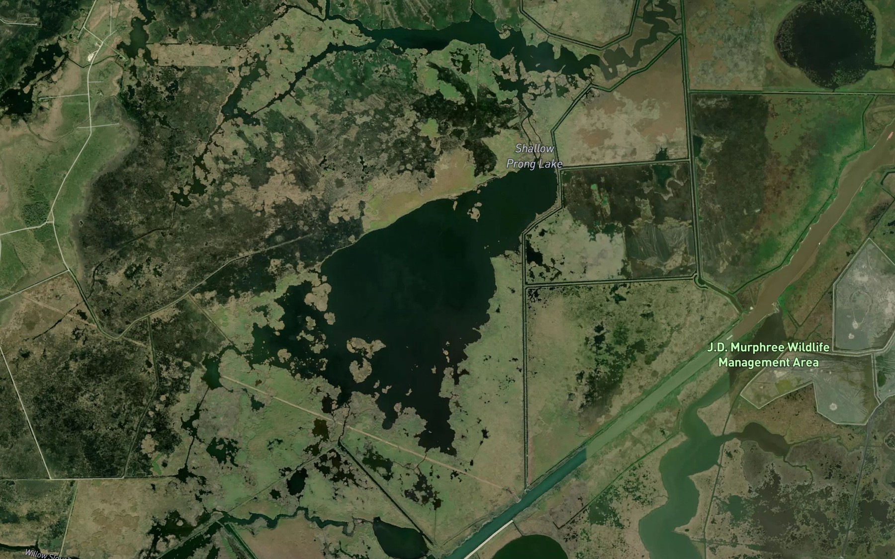 Satellite map of the Blind Lake