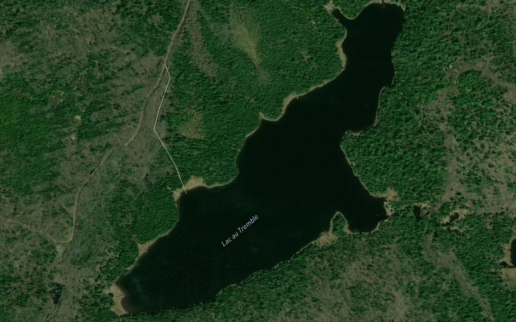 Satellite map of the Lac au Tremble
