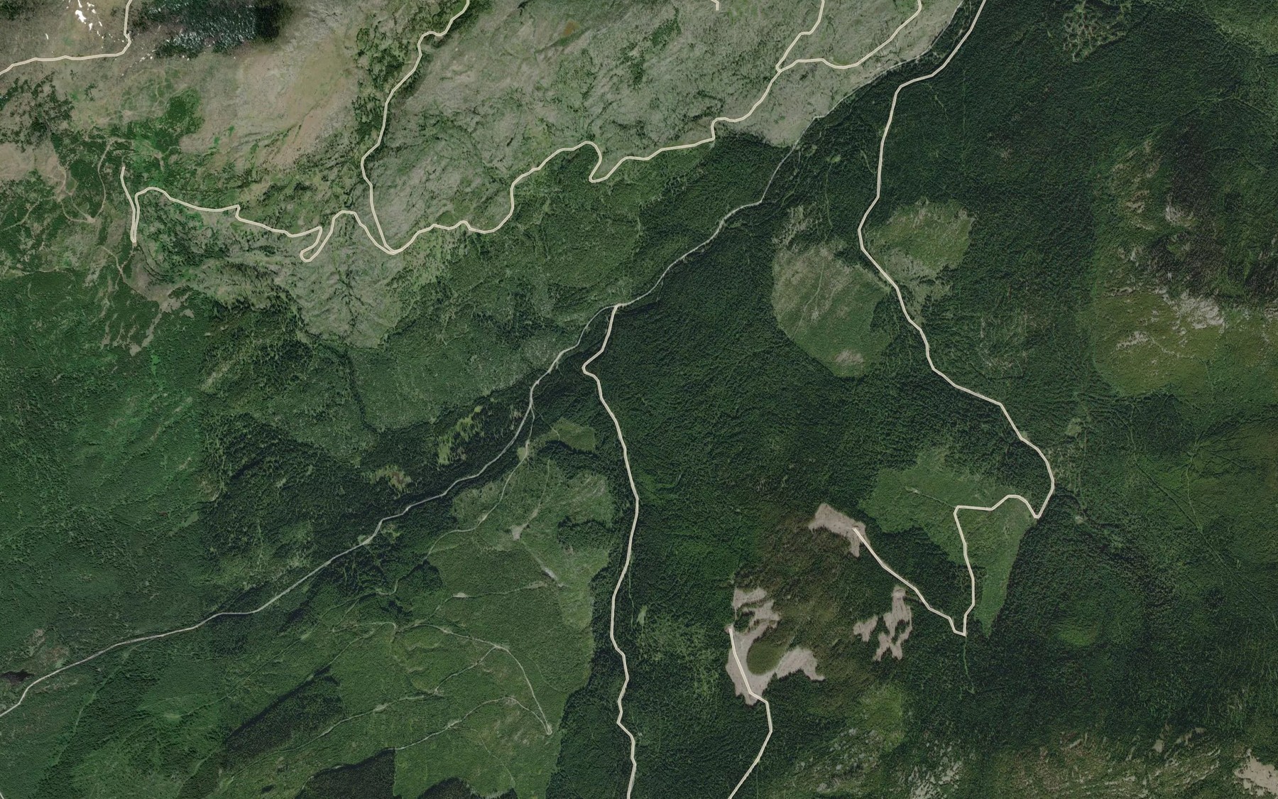 Satellite map of the Whitney Creek