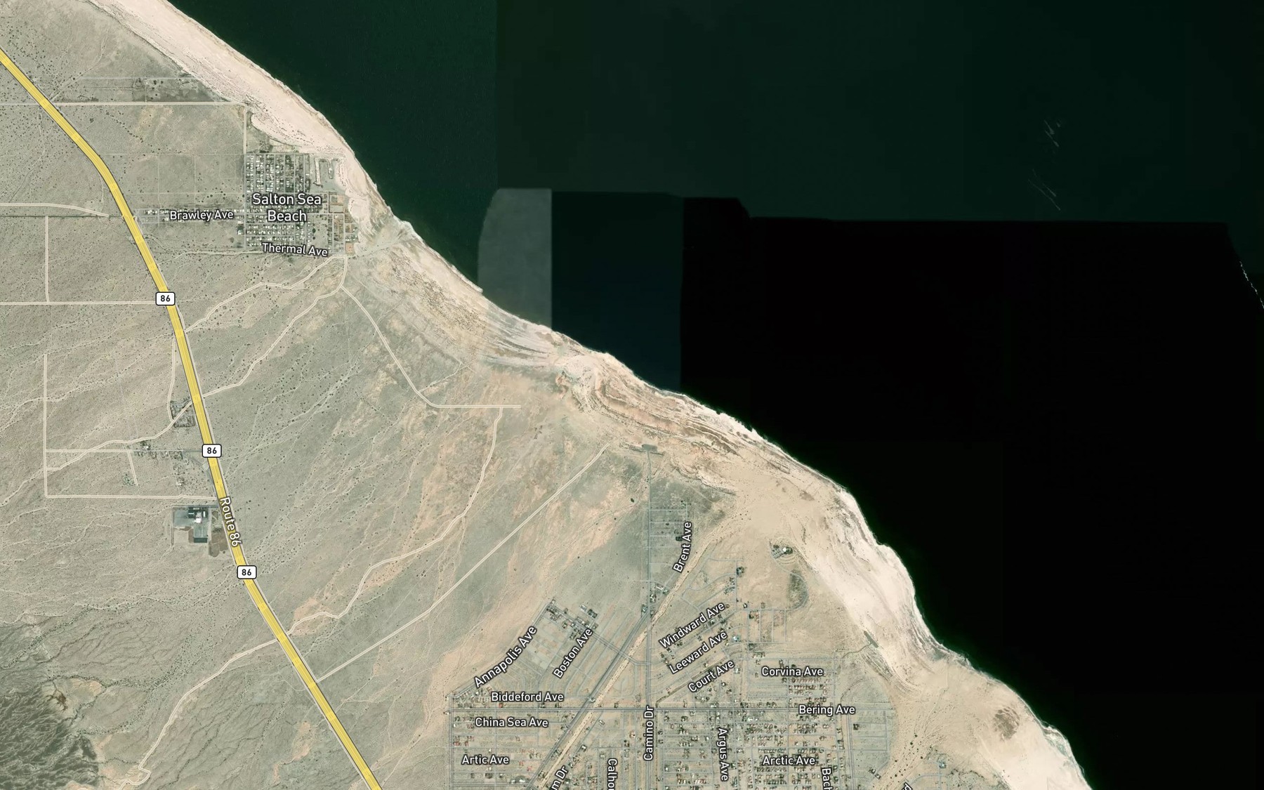 Satellite map of the Big Wash
