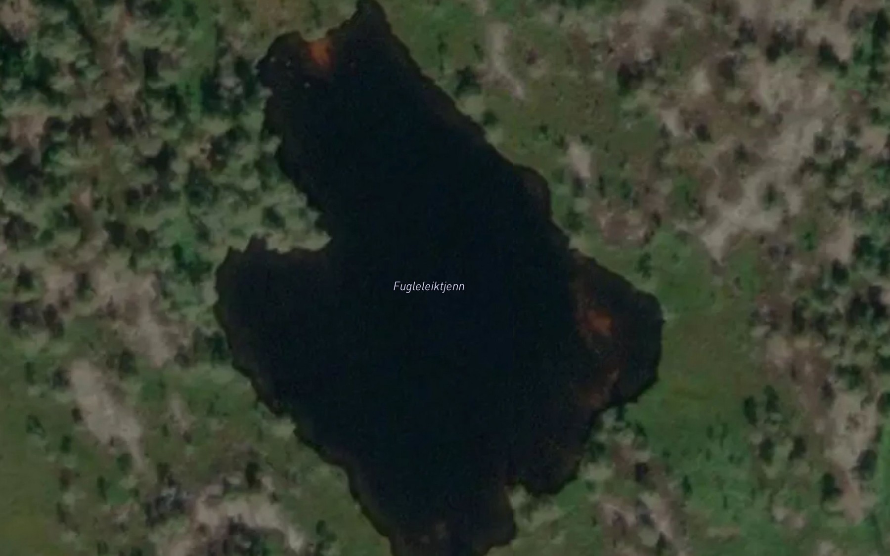 Satellite map of the Fugleleiktjenn