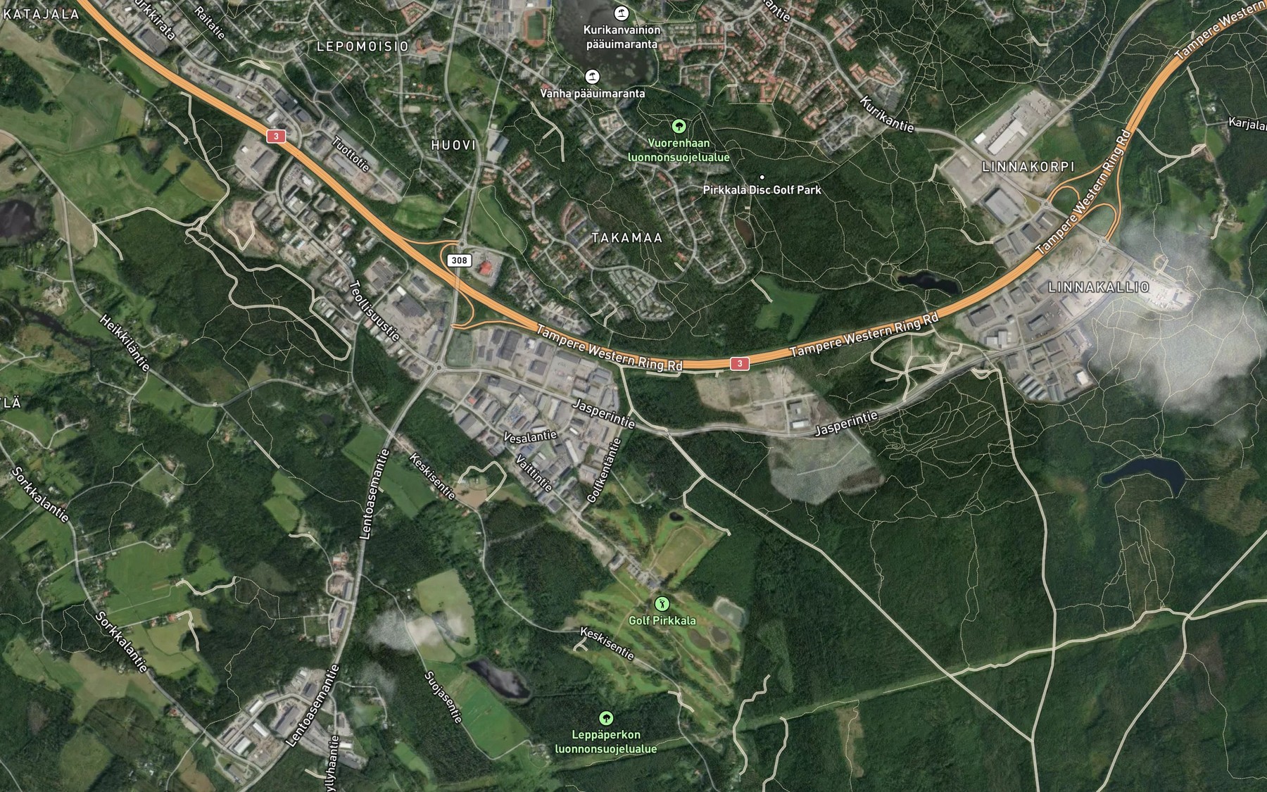 Satellite map of the Jasperinoja